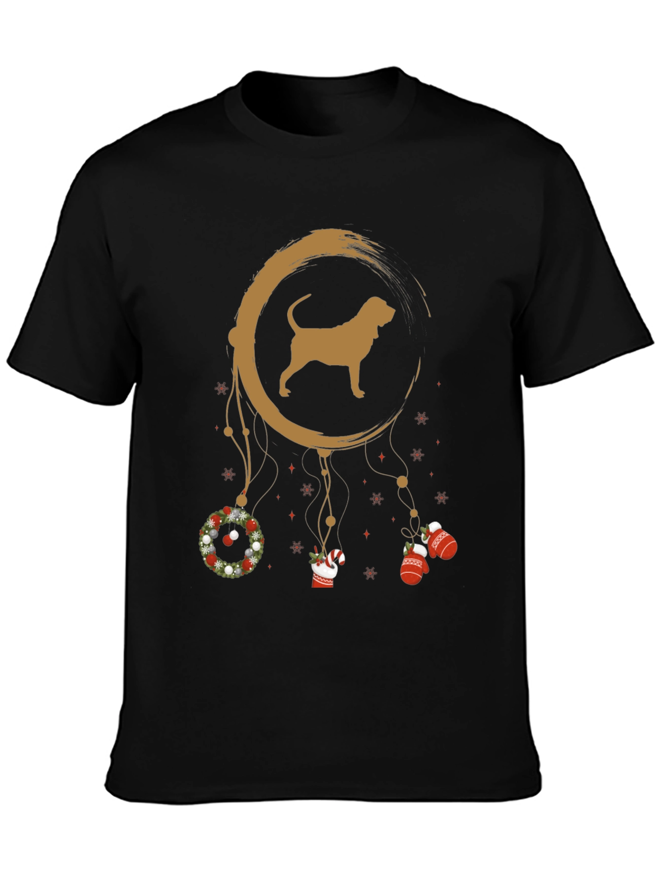Christmas Dog Dreamcatcher T-Shirt - Holiday Novelty Tee