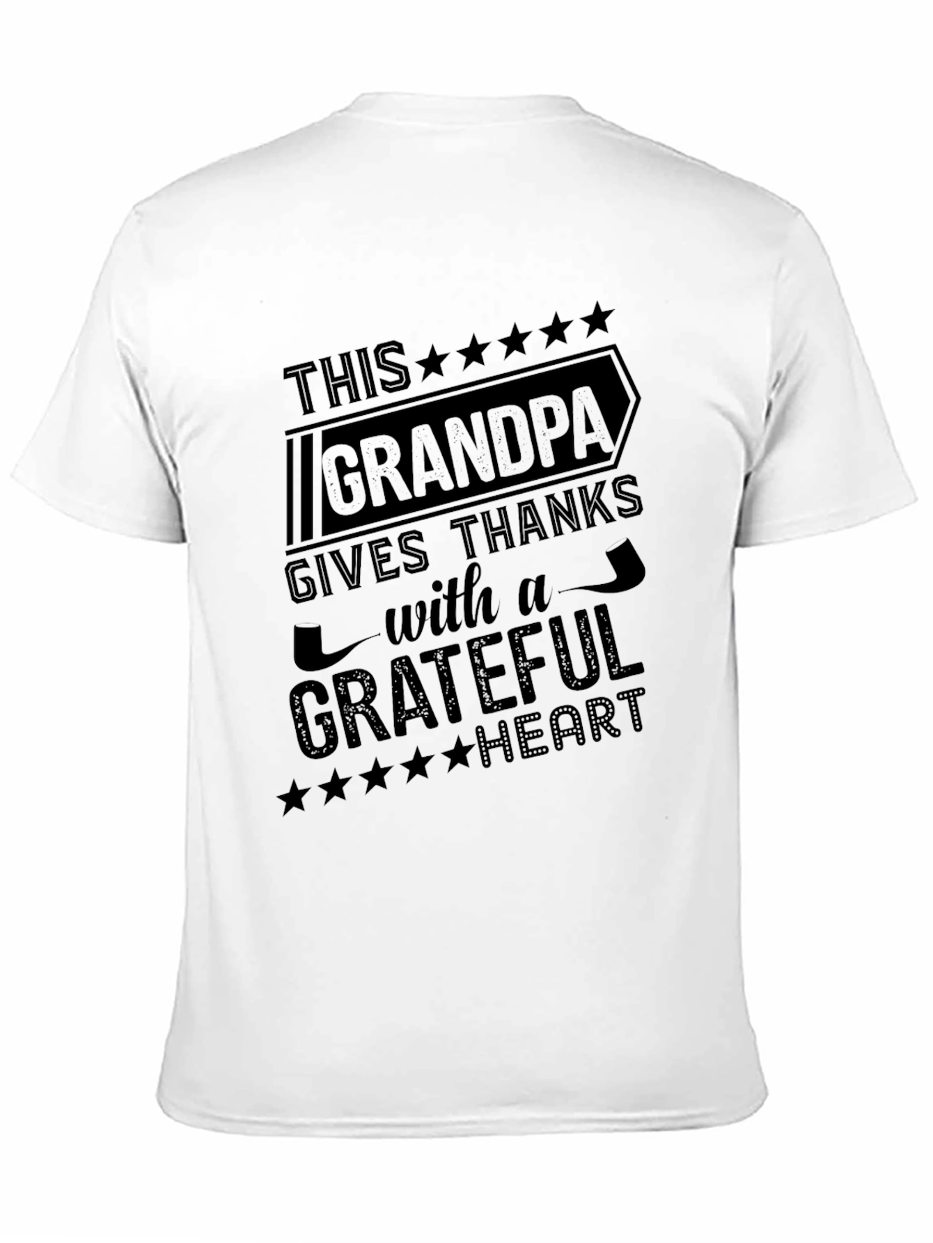 Grandpa Gives Thanks T-Shirt - Grateful Heart Tee