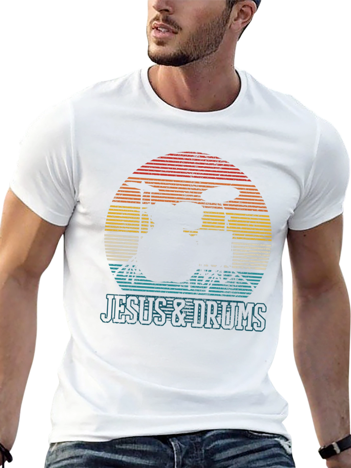 Jesus & Drums T-Shirt - Music Lover Tee