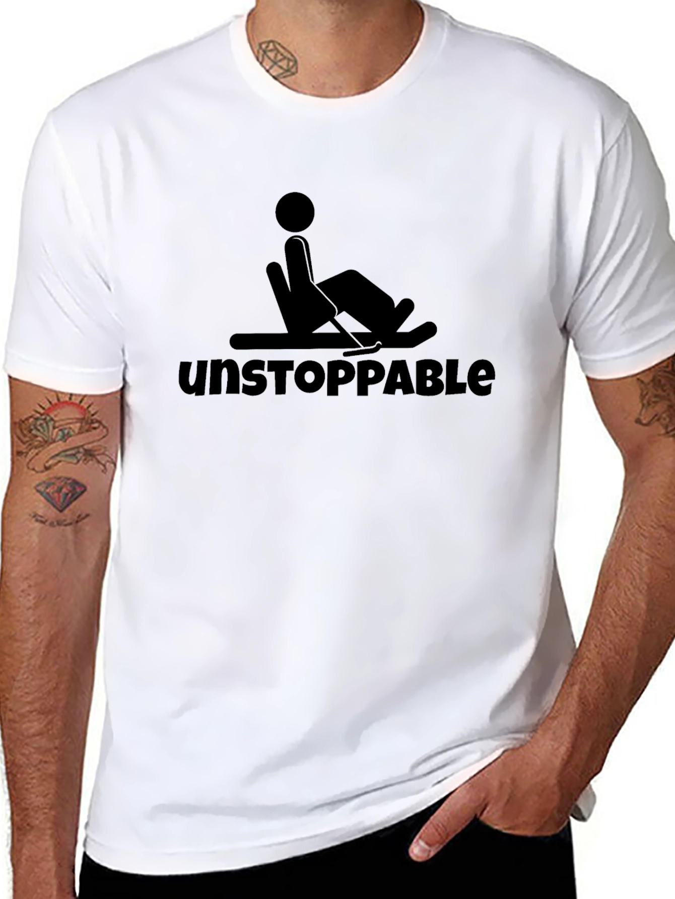 Unstoppable Stick Figure Rocking Chair T-Shirt