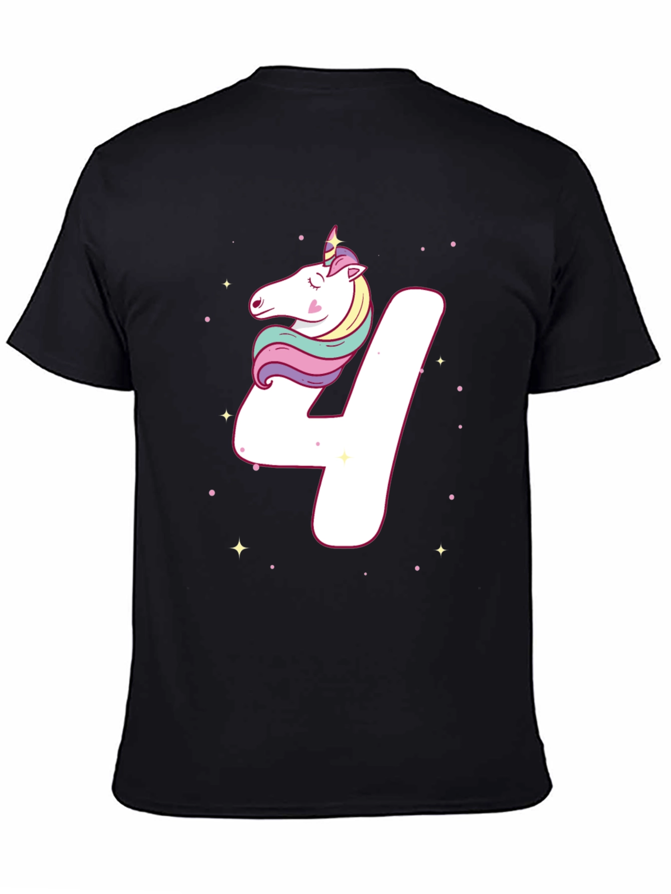 Cute Unicorn 4th Birthday T-Shirt