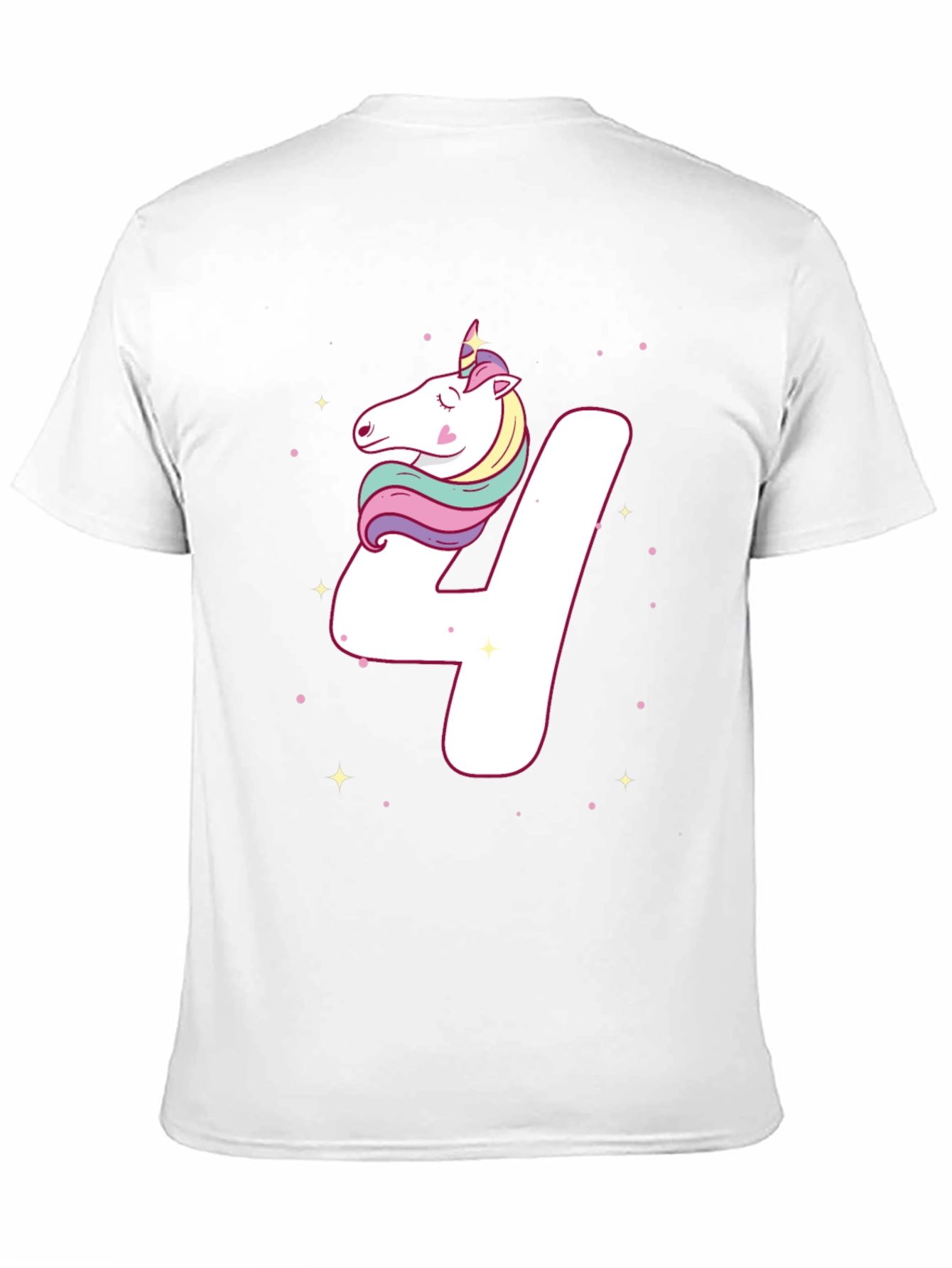 Cute Unicorn 4th Birthday T-Shirt