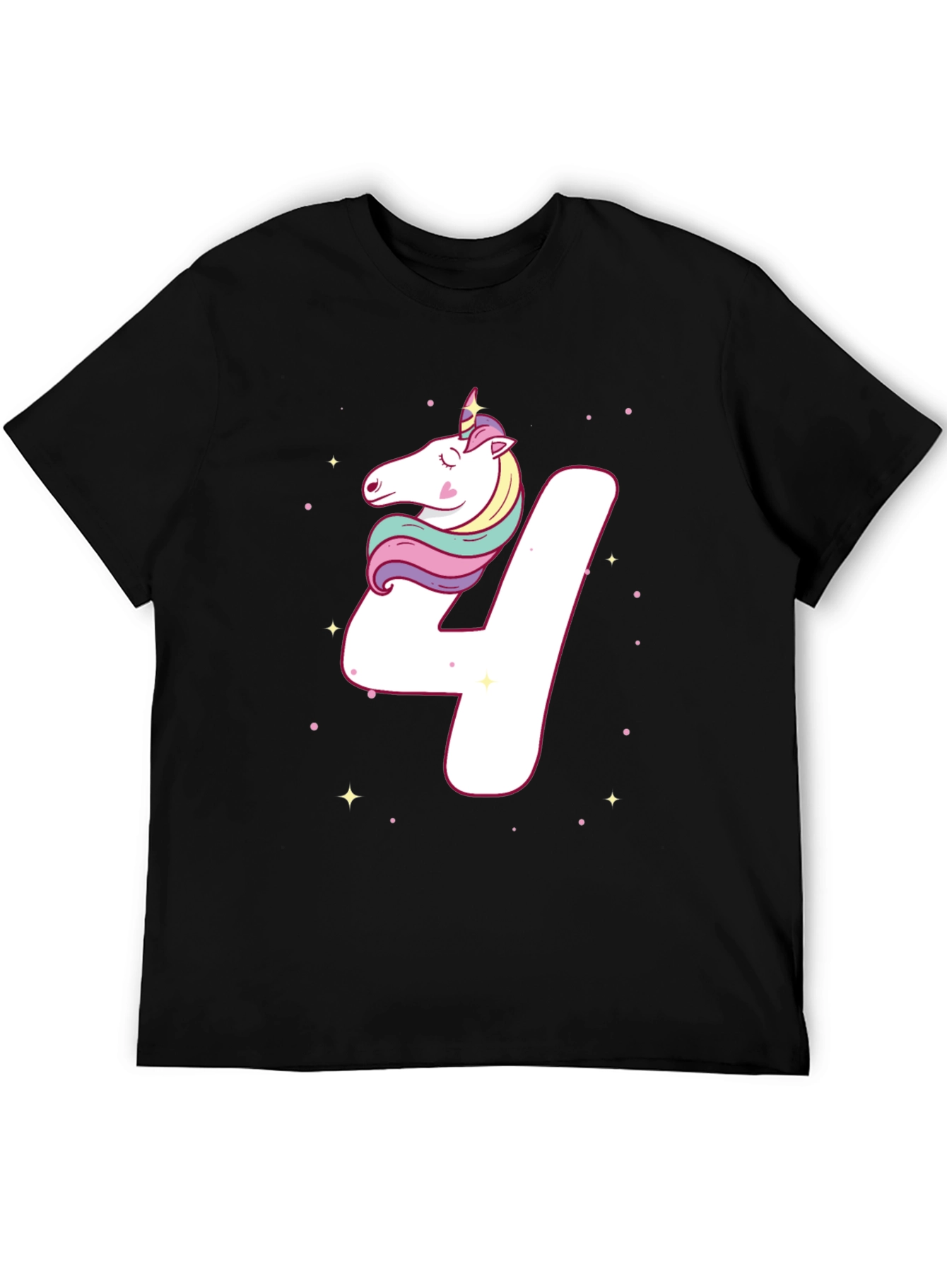Cute Unicorn 4th Birthday T-Shirt