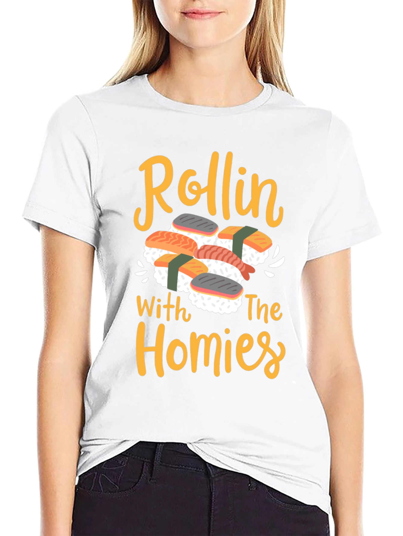 Rollin With The Homies Sushi Graphic Tee