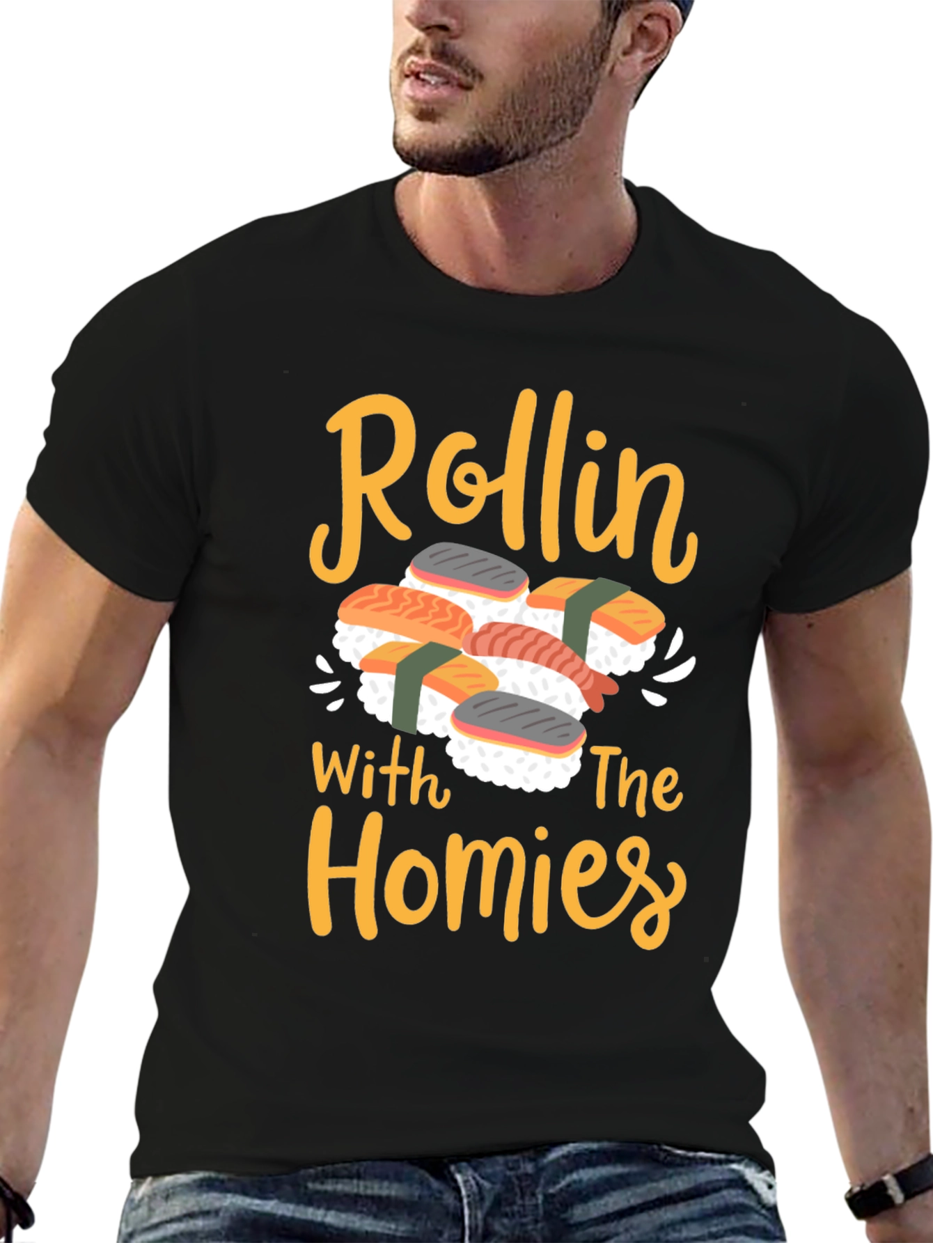 Rollin With The Homies Sushi Graphic Tee