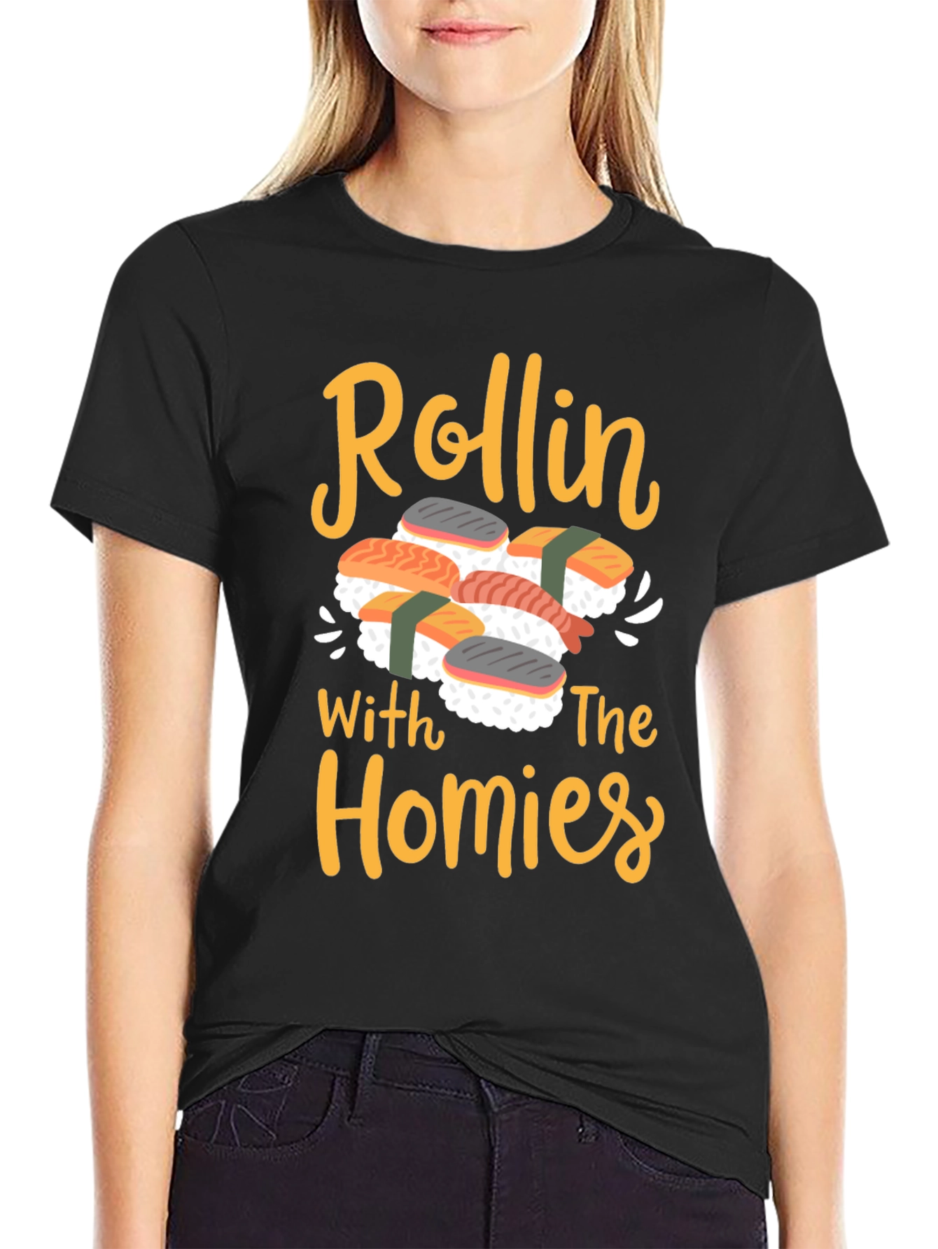 Rollin With The Homies Sushi Graphic Tee