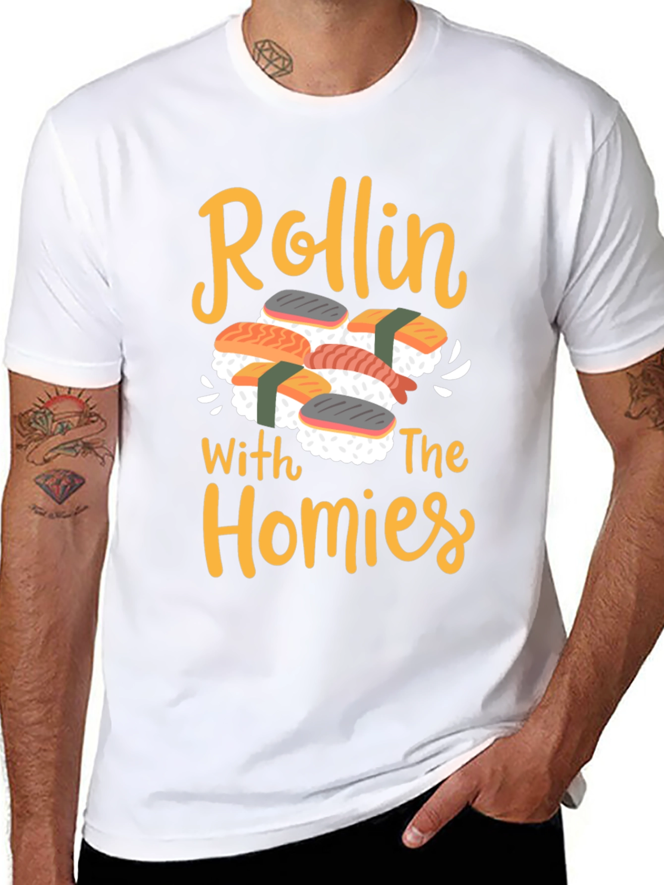 Rollin With The Homies Sushi Graphic Tee
