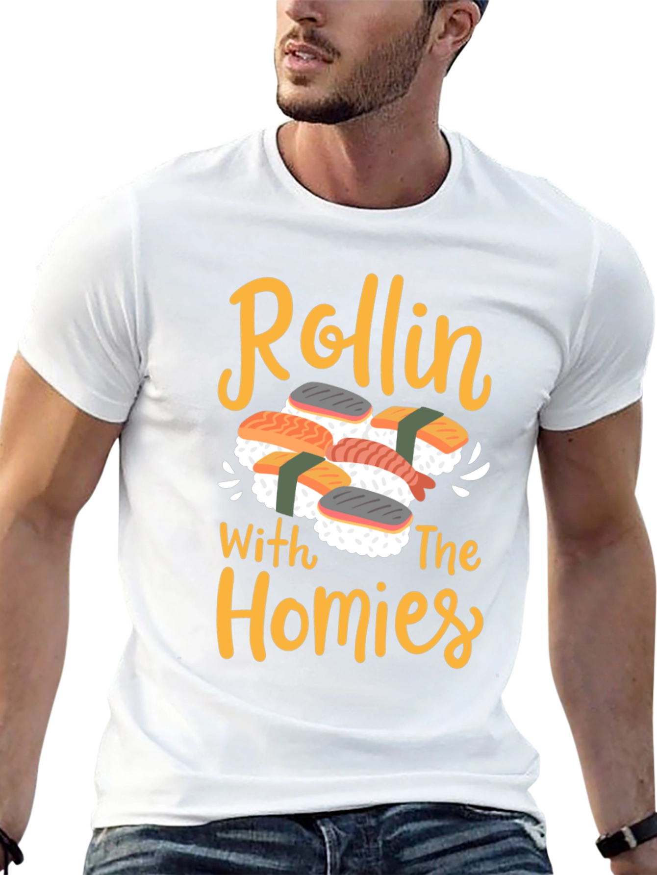 Rollin With The Homies Sushi Graphic Tee