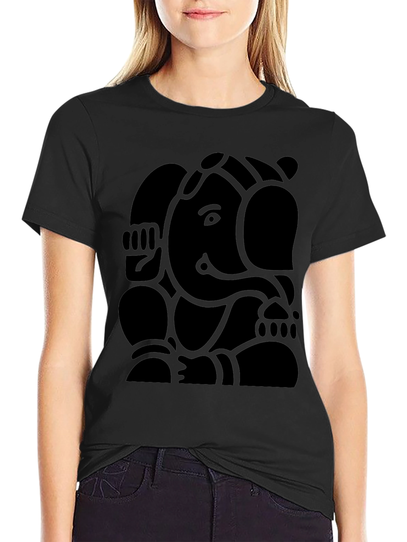 Ganesha Graphic Black T-Shirt