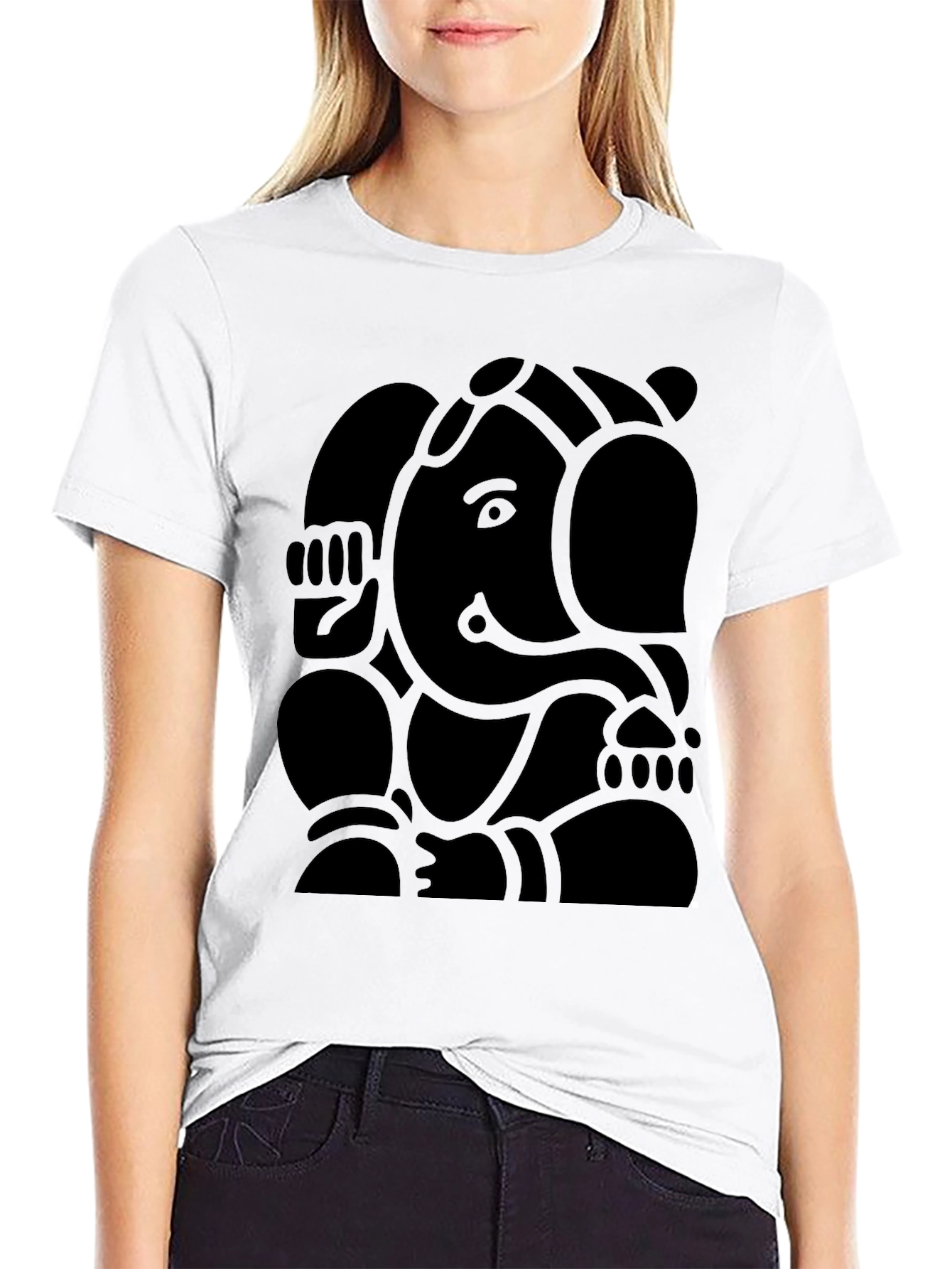 Ganesha Graphic Black T-Shirt