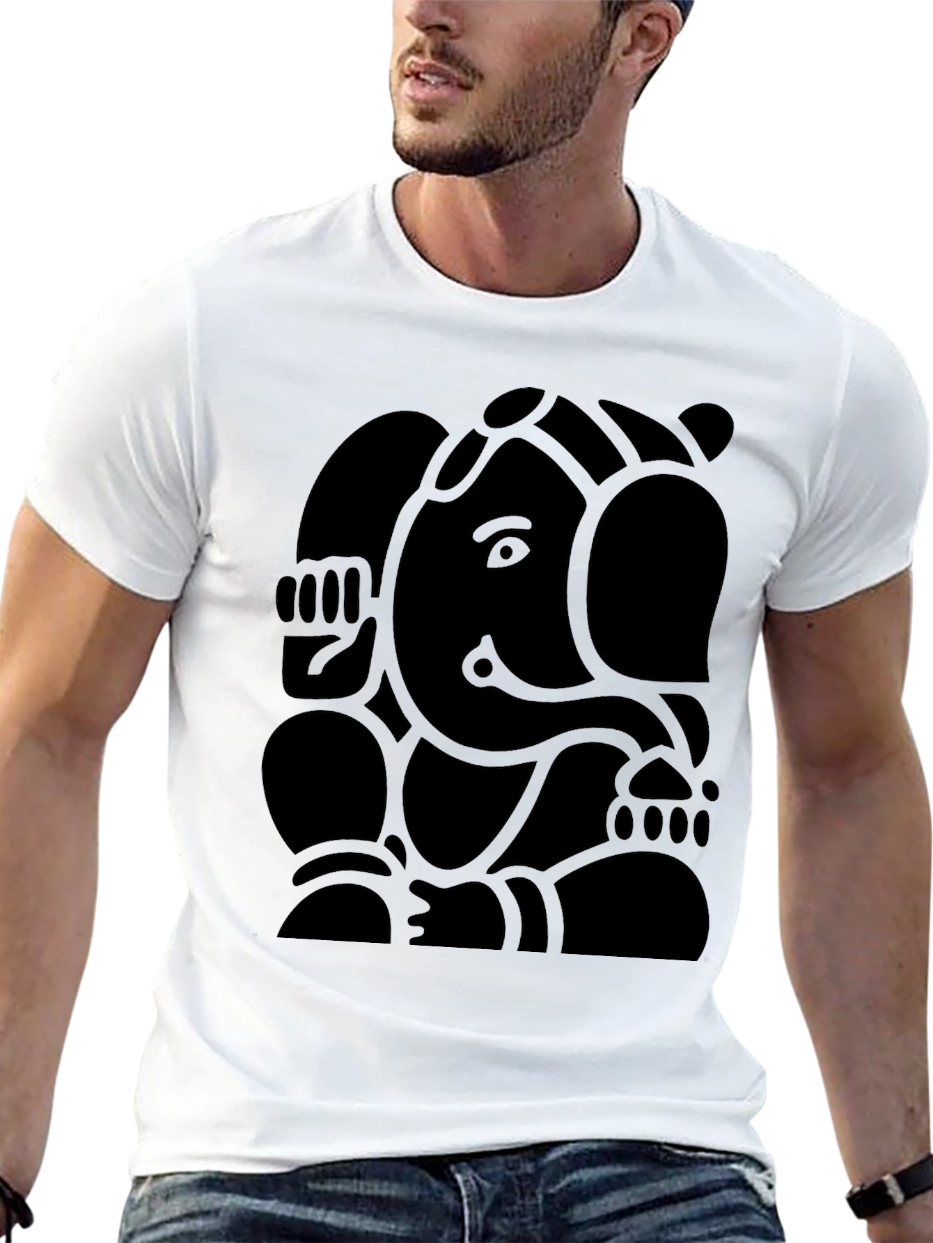 Ganesha Graphic Black T-Shirt