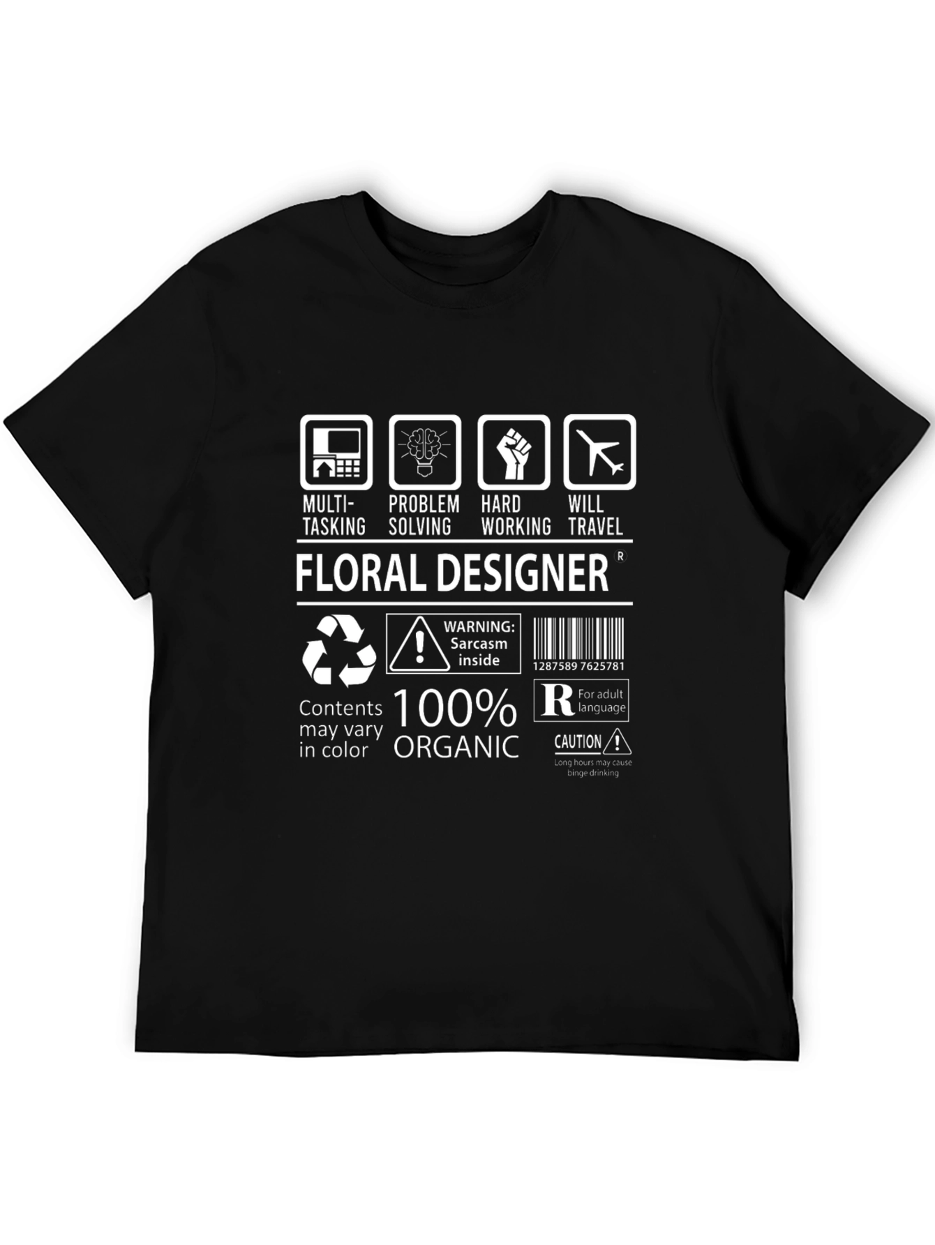 Floral Designer T-Shirt - 100% Organic
