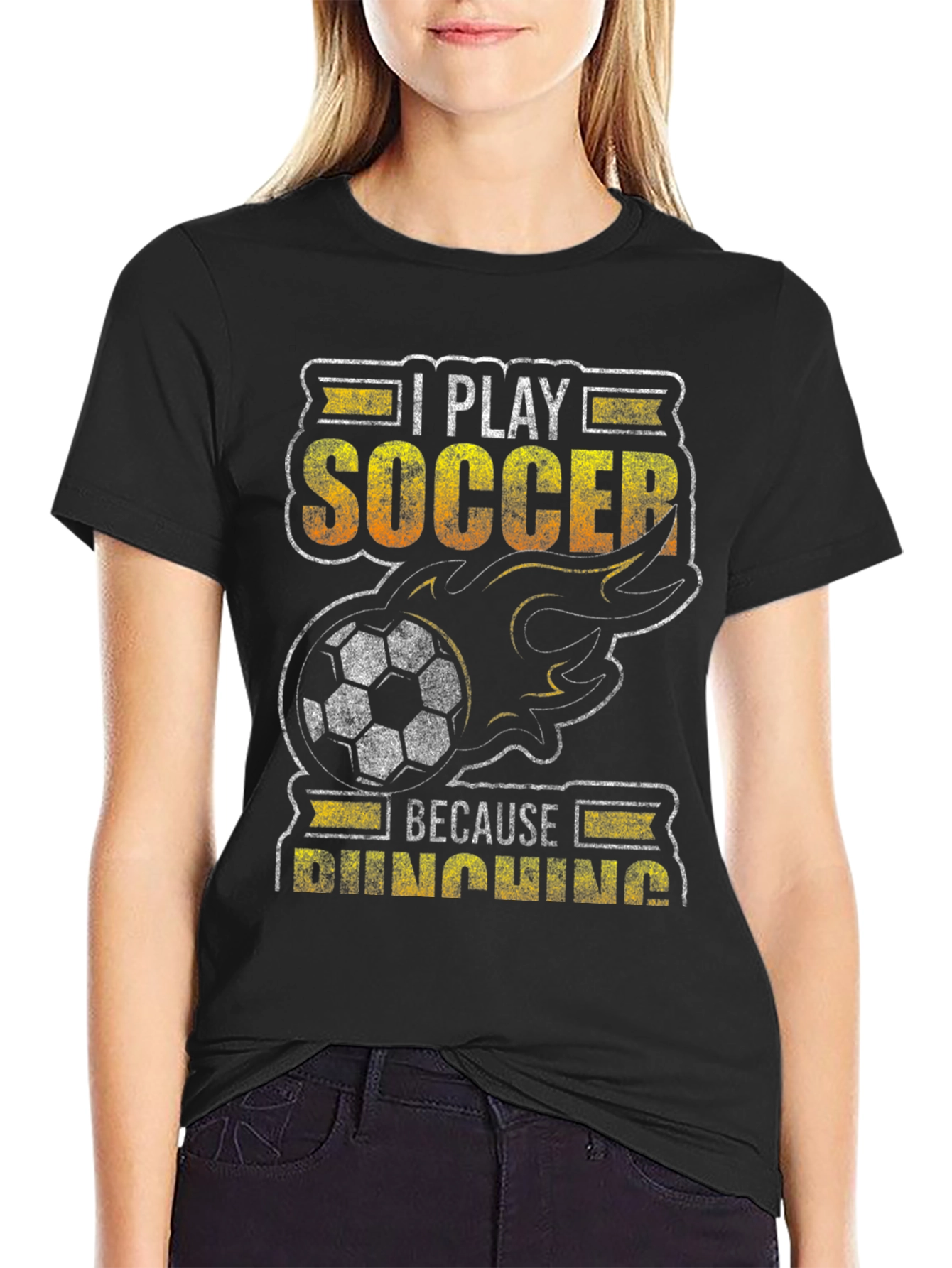 I Play Soccer Because Punching T-Shirt