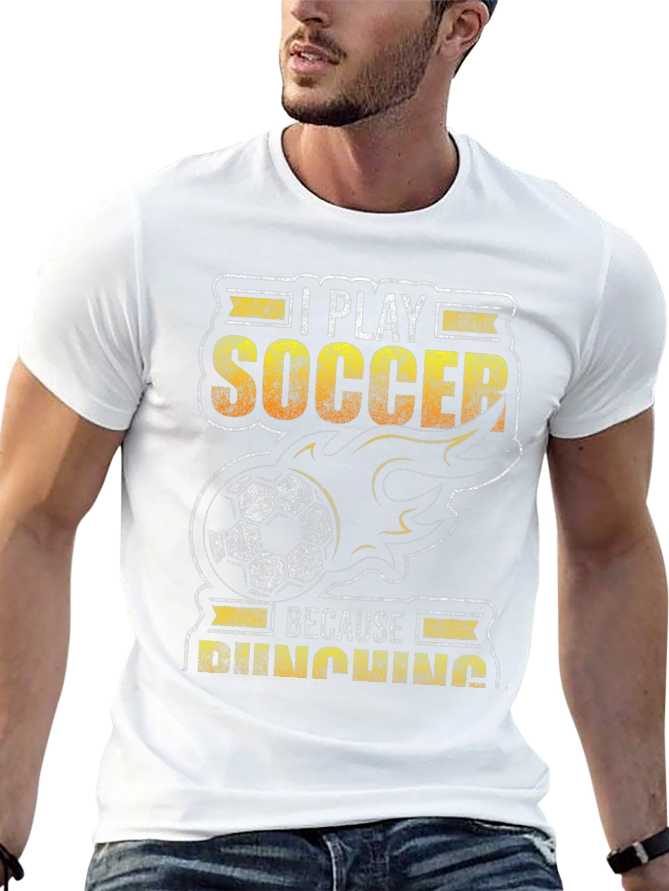 I Play Soccer Because Punching T-Shirt