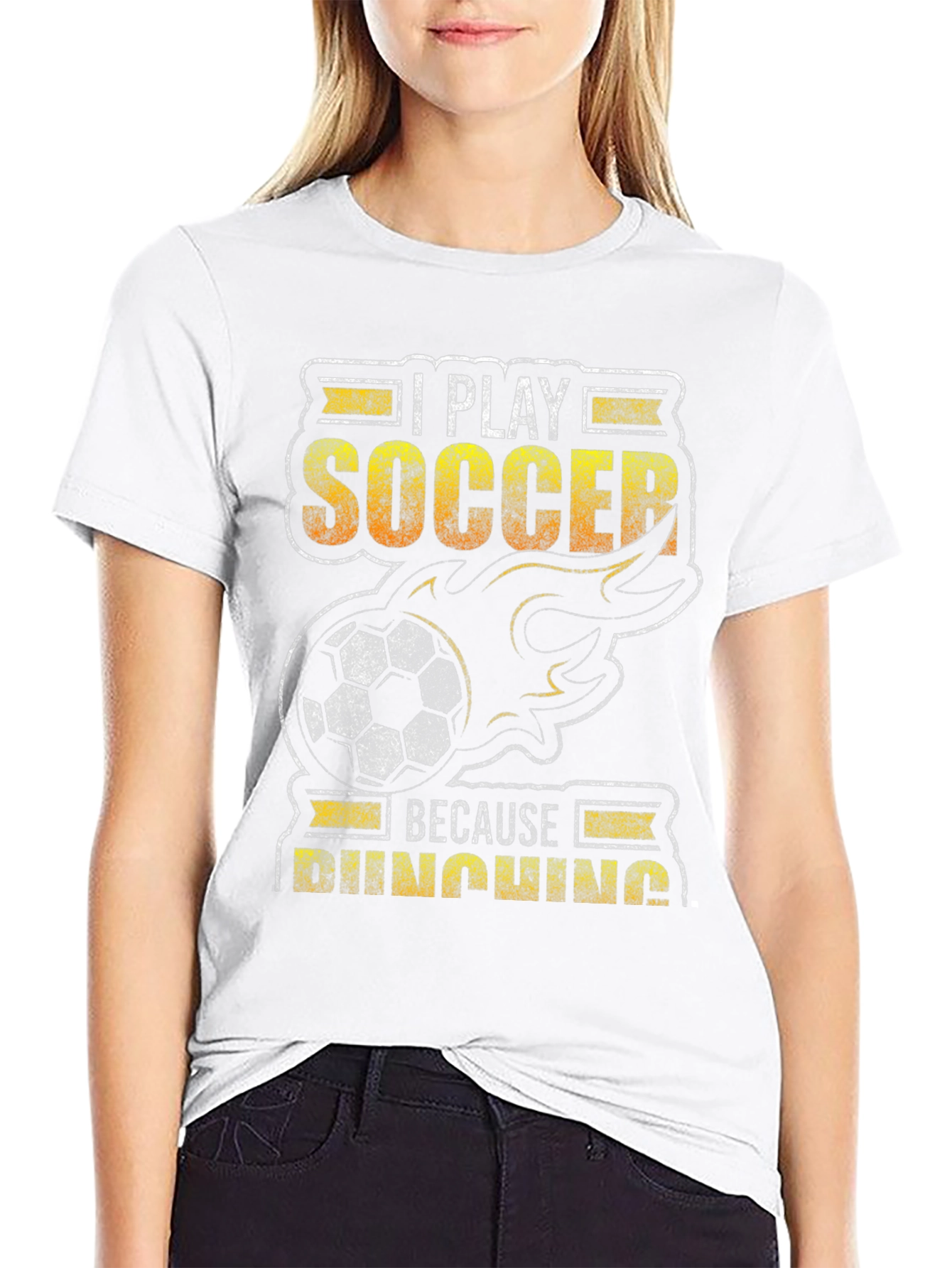I Play Soccer Because Punching T-Shirt