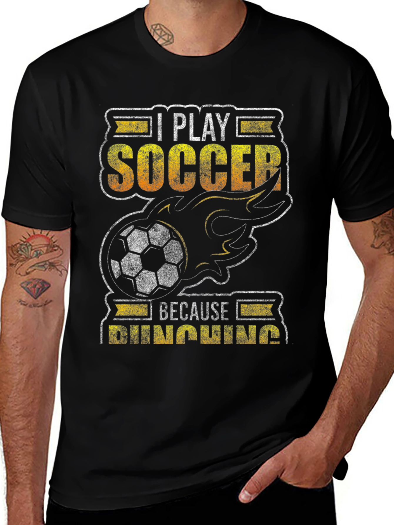 I Play Soccer Because Punching T-Shirt