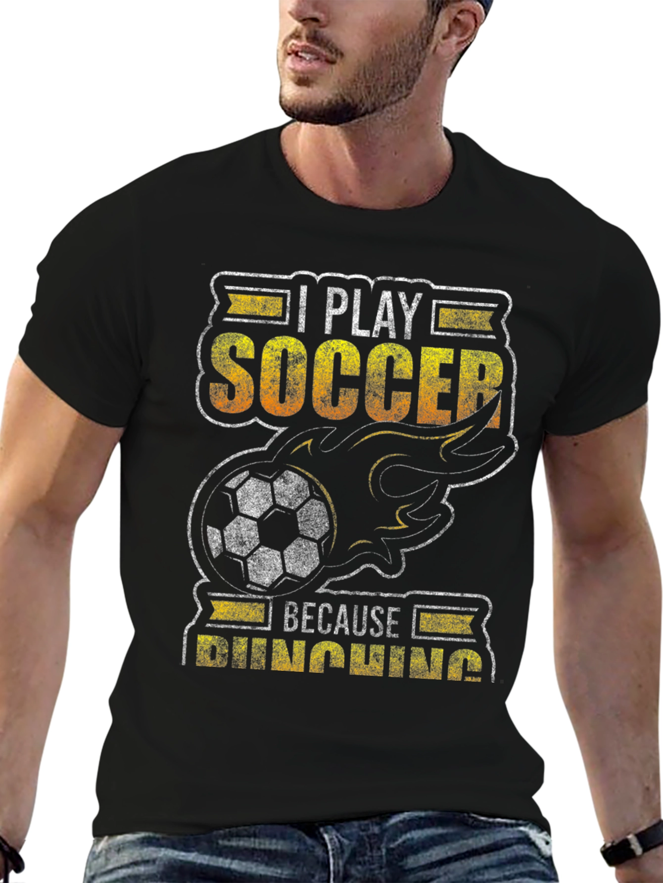 I Play Soccer Because Punching T-Shirt