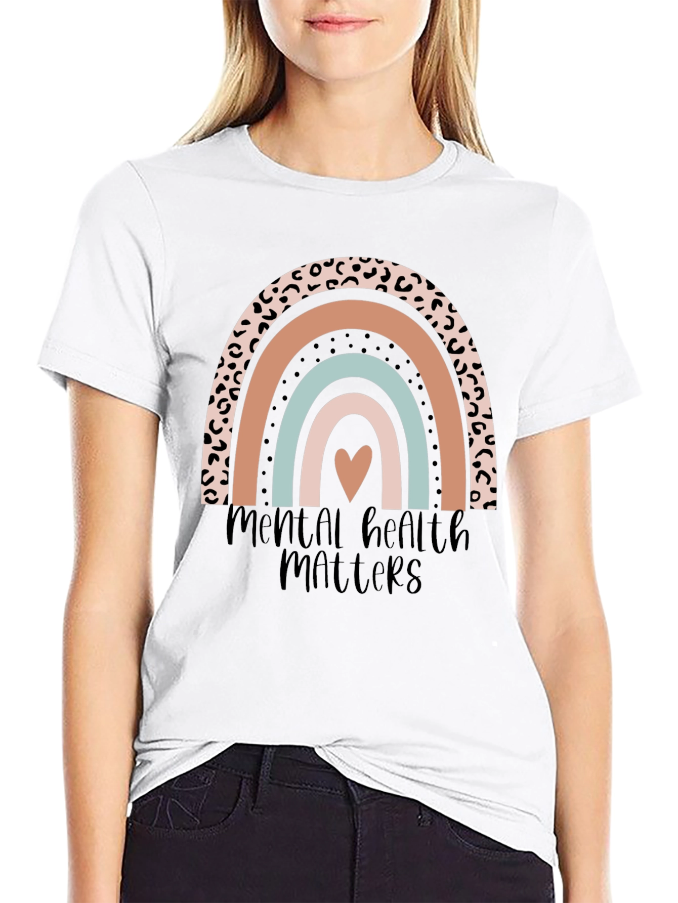 Mental Health Matters Rainbow Graphic Tee