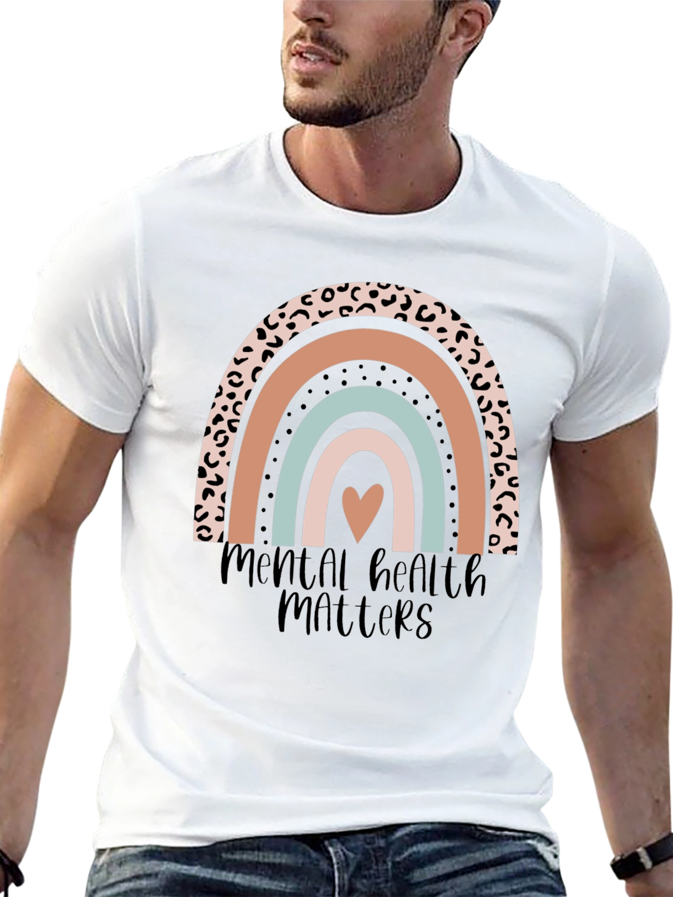 Mental Health Matters Rainbow Graphic Tee