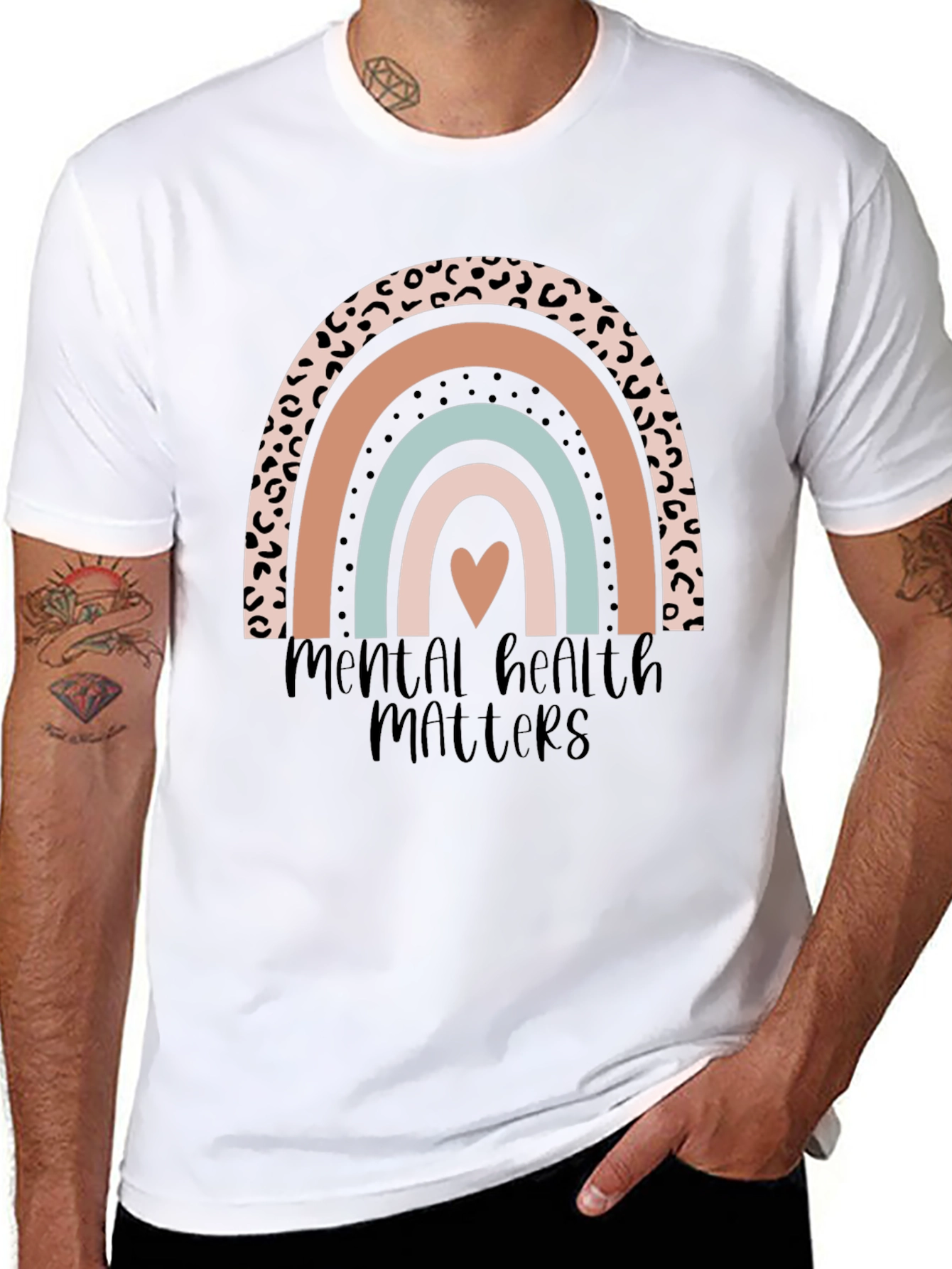 Mental Health Matters Rainbow Graphic Tee