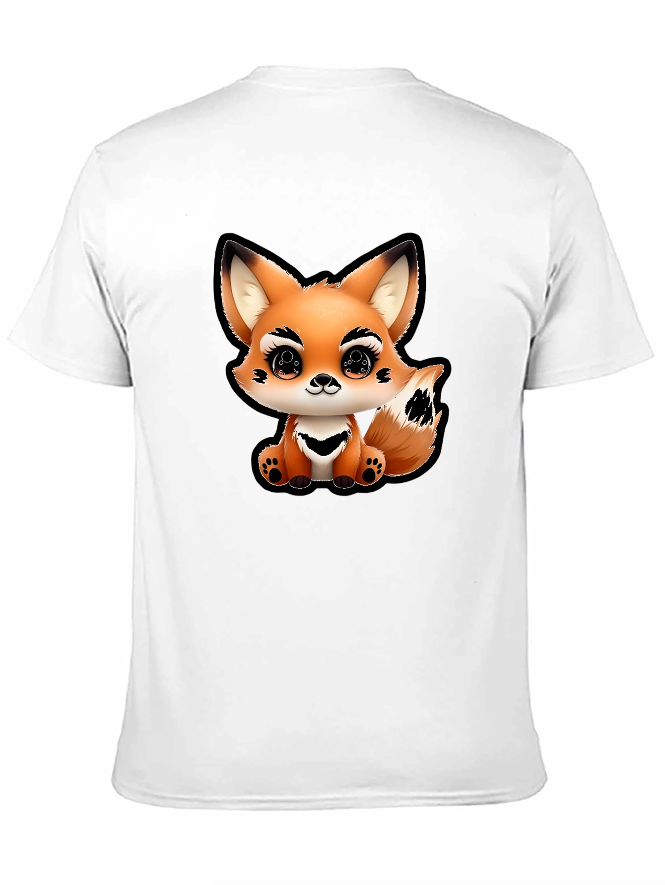 Cute Fox Graphic Tee - Unisex Black T-Shirt