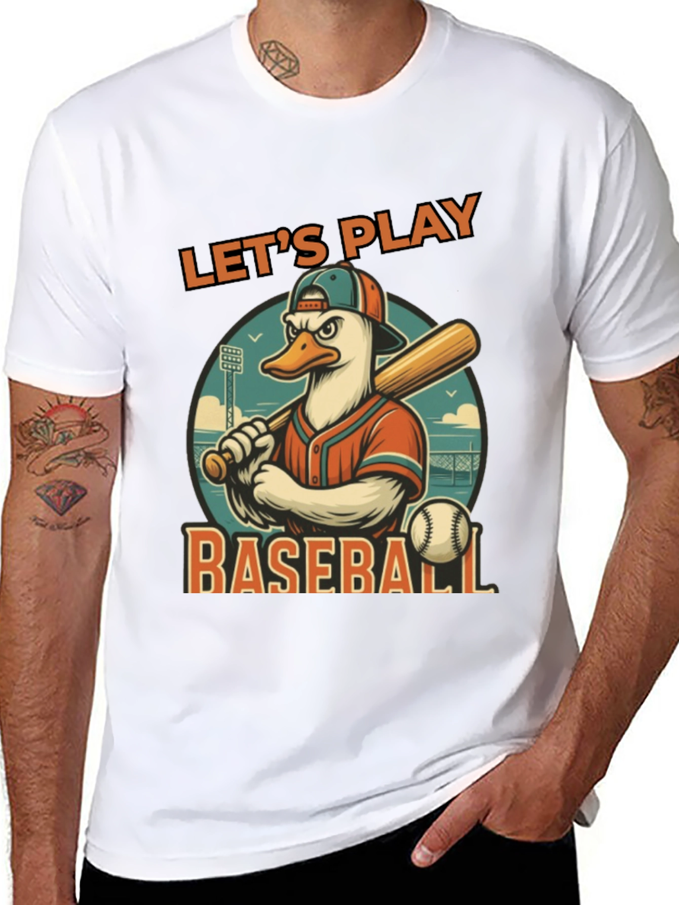 Lets Play Baseball Graphic Tee