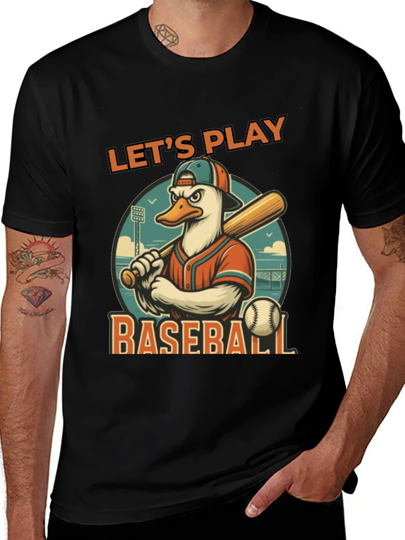 Lets Play Baseball Graphic Tee