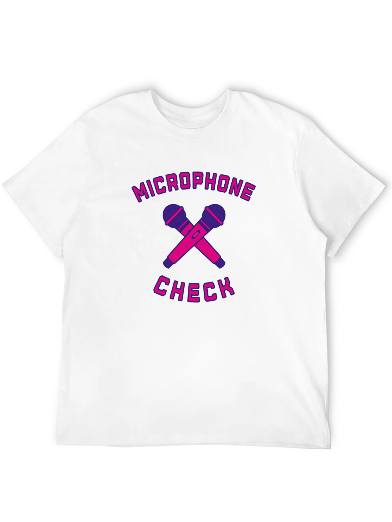 Microphone Check Black T-Shirt