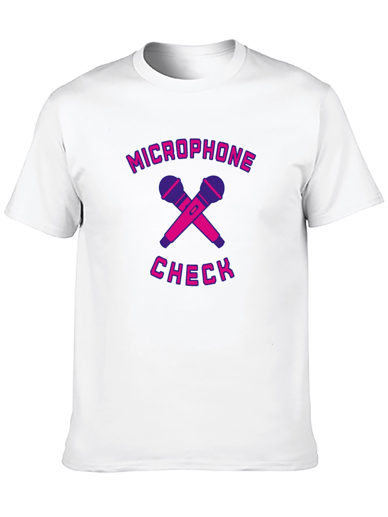 Microphone Check Black T-Shirt