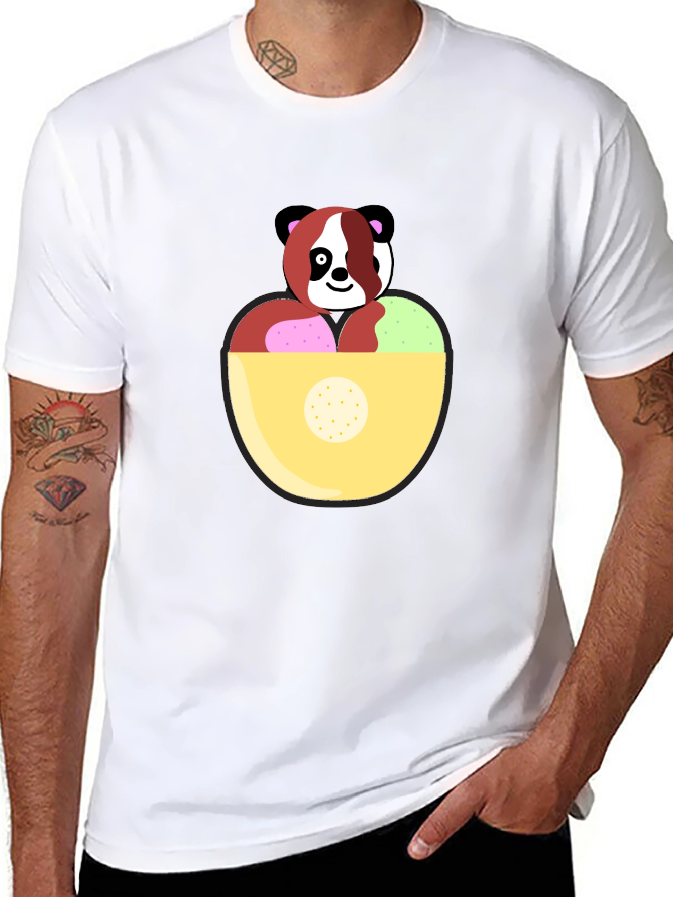 Panda Ice Cream Graphic Tee