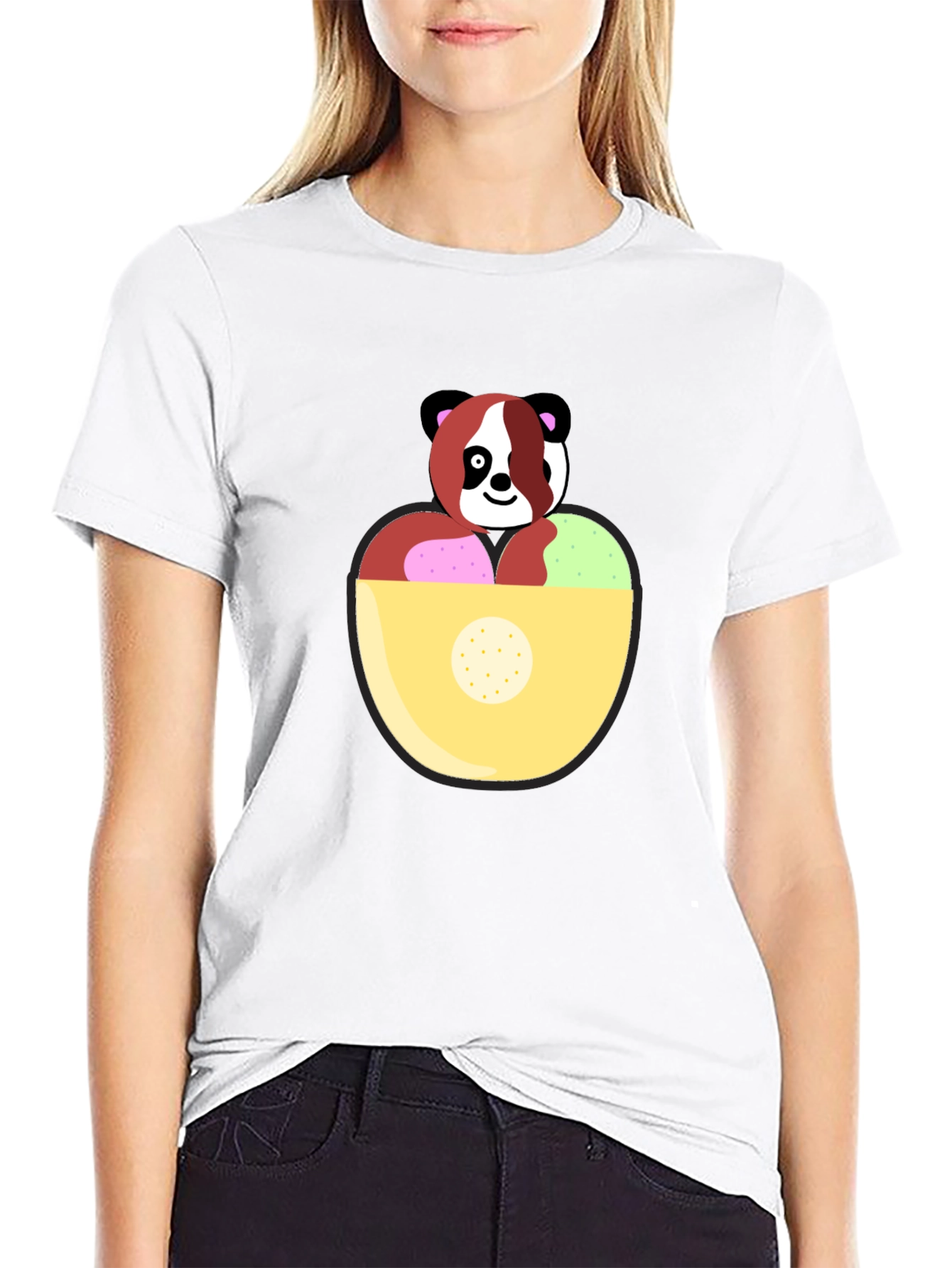 Panda Ice Cream Graphic Tee