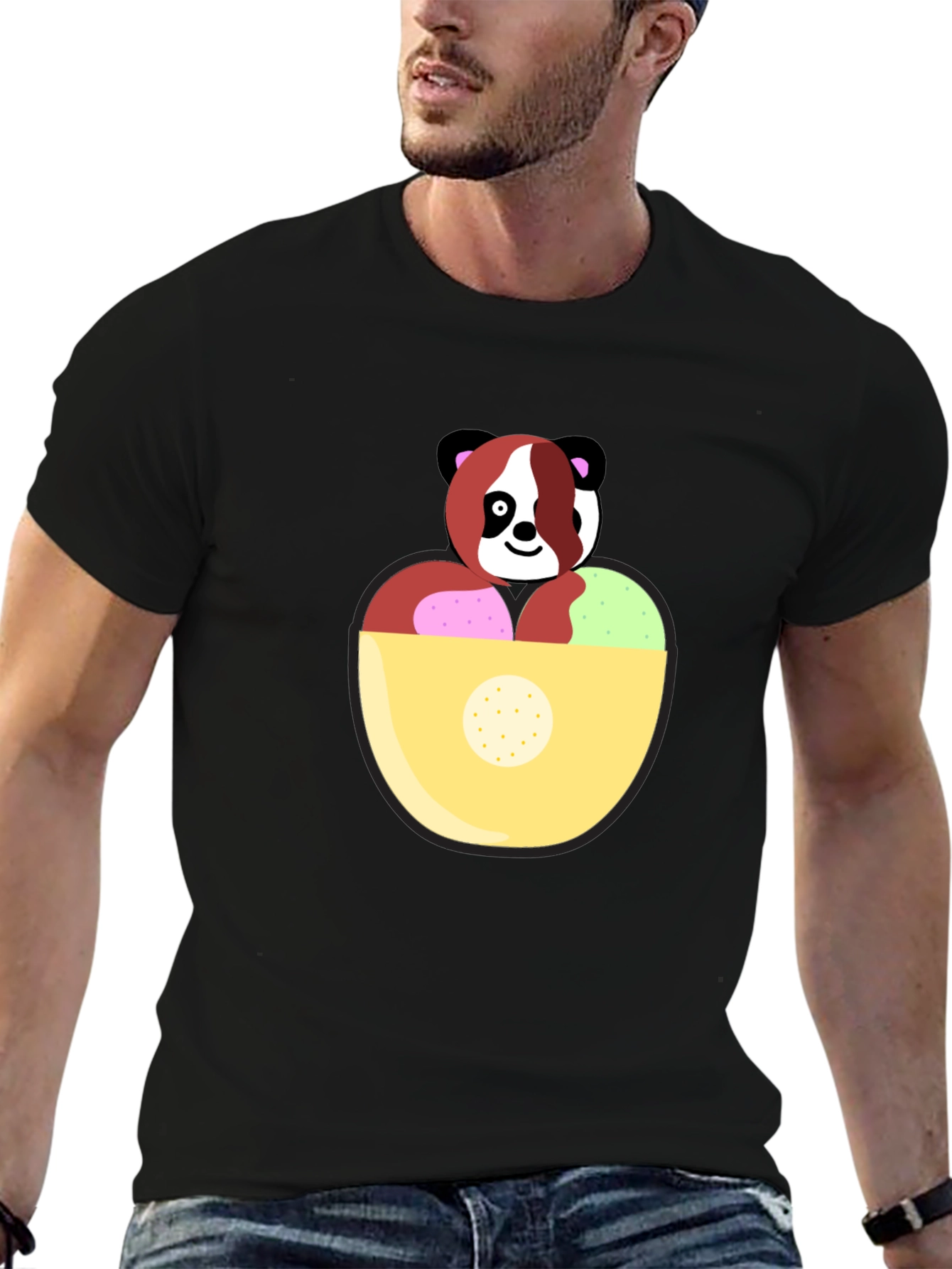 Panda Ice Cream Graphic Tee