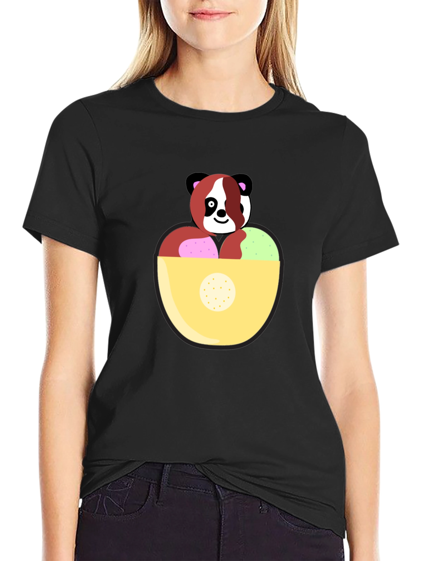 Panda Ice Cream Graphic Tee