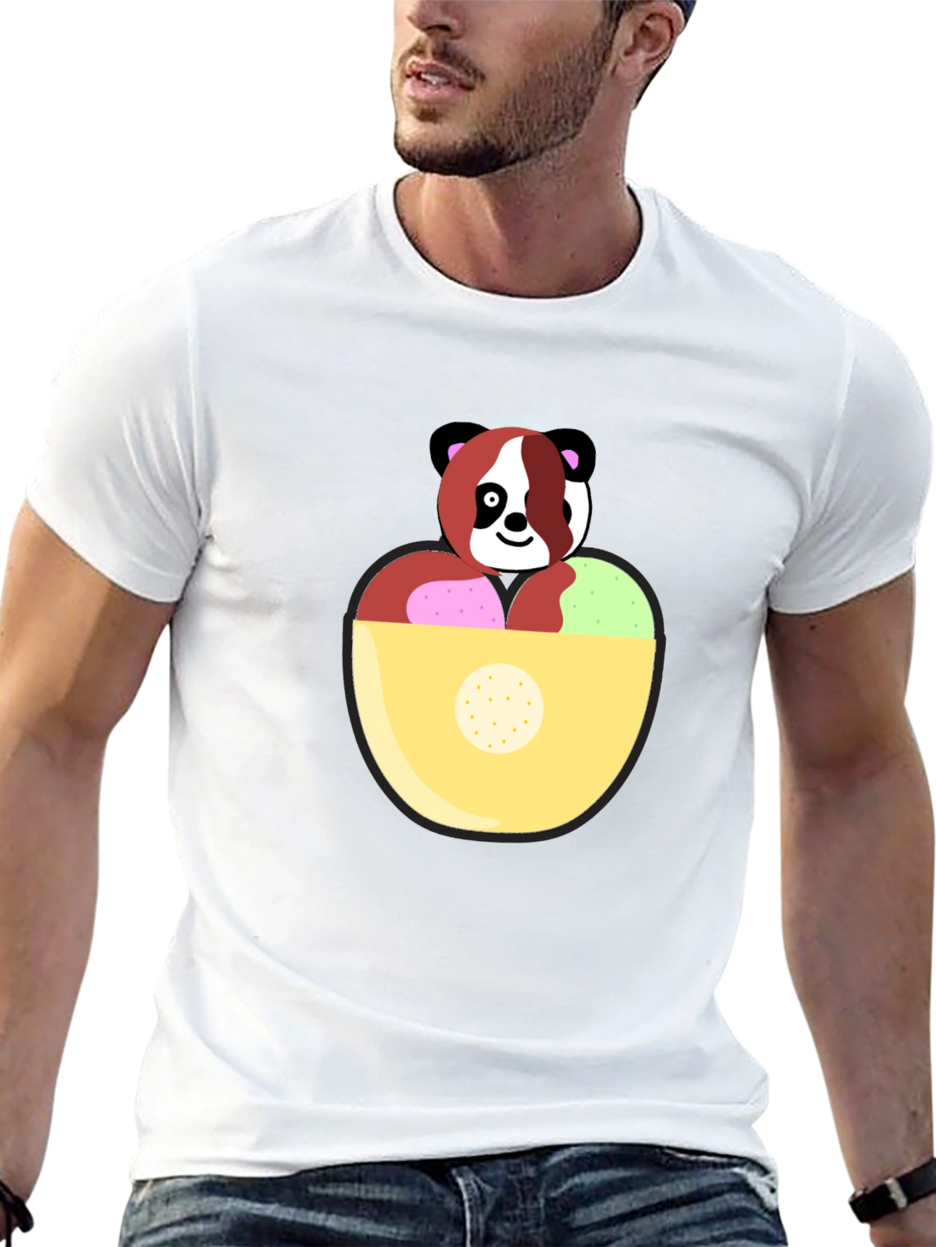 Panda Ice Cream Graphic Tee