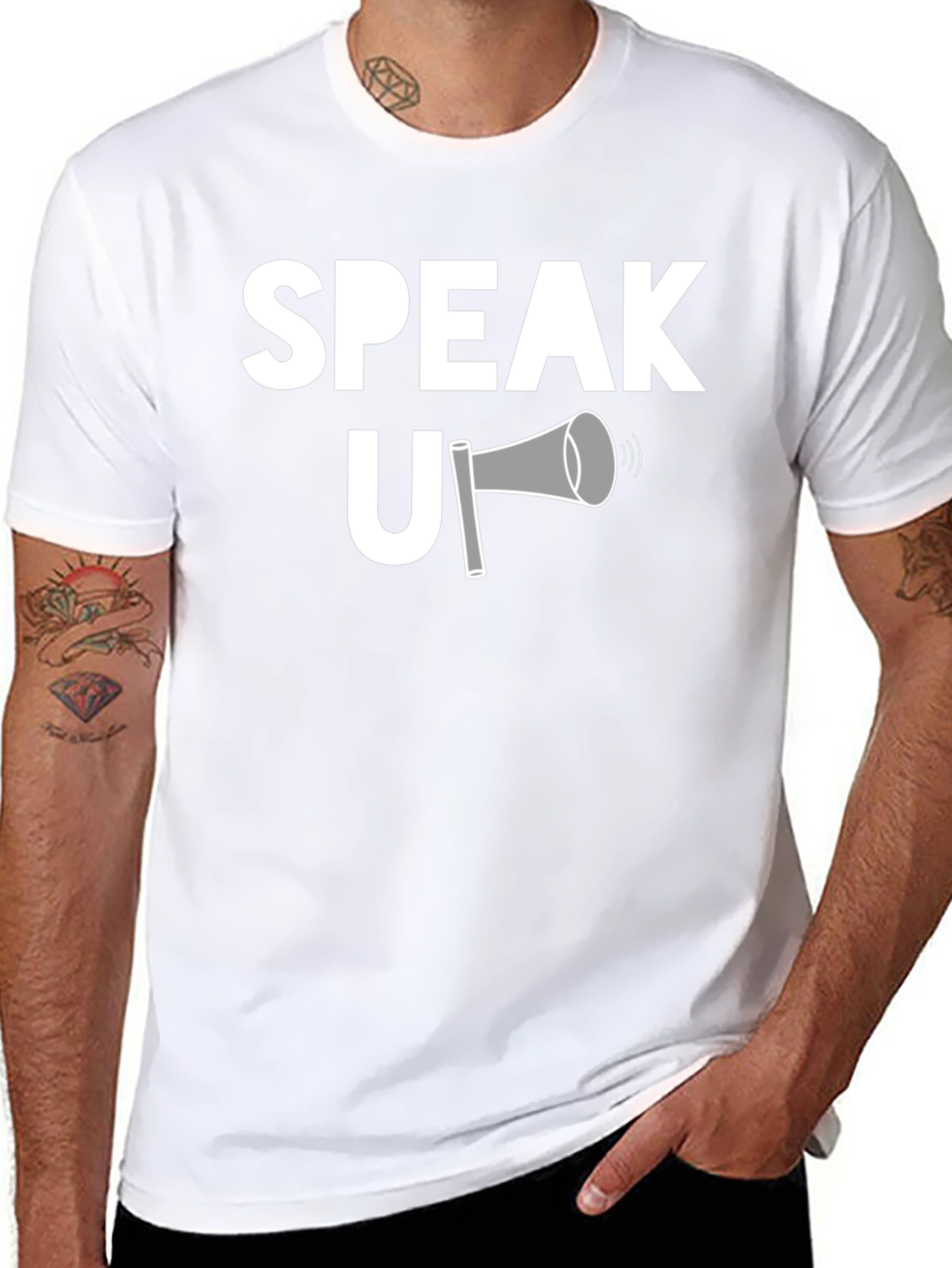 Speak Up Graphic T-Shirt - Black