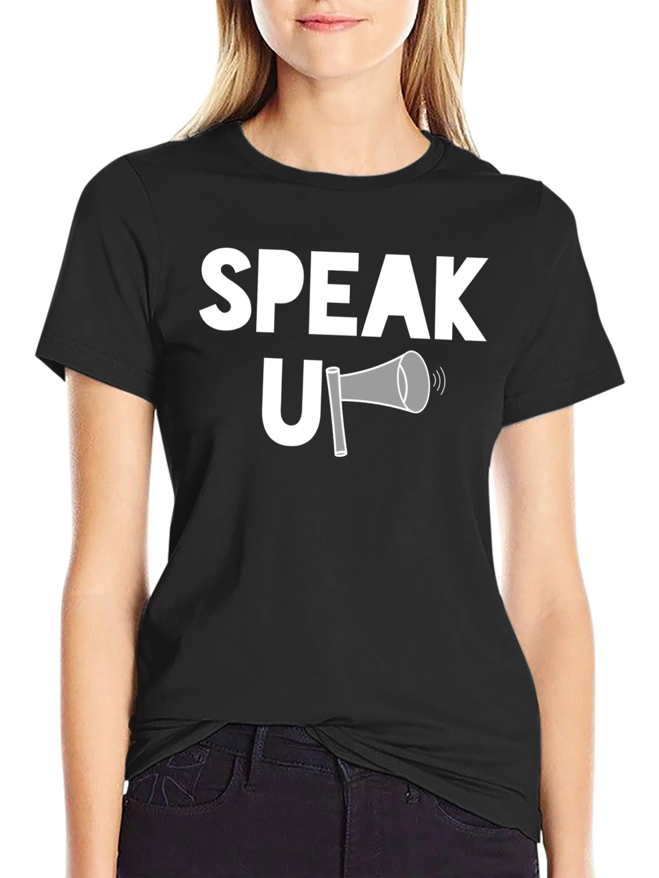 Speak Up Graphic T-Shirt - Black