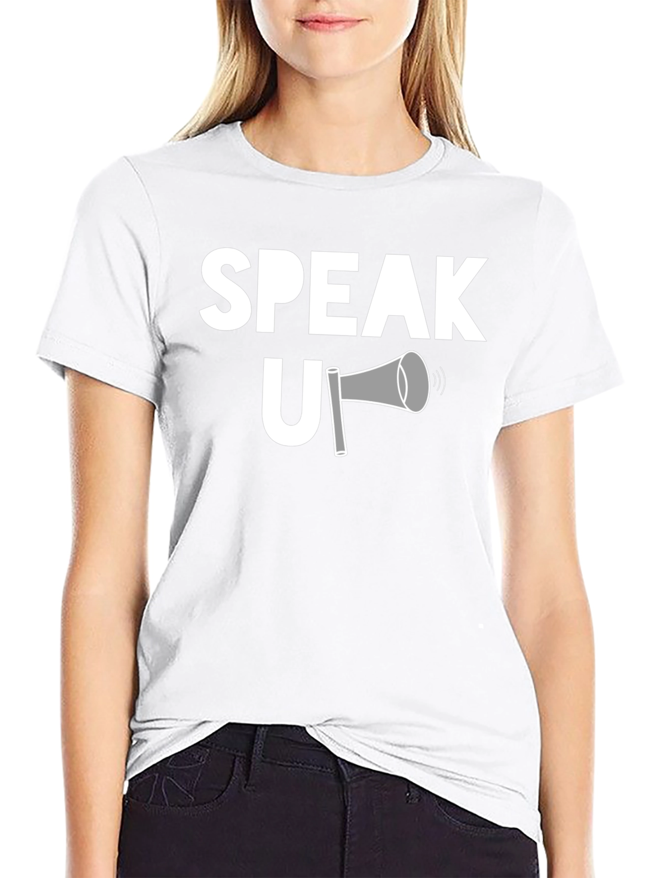 Speak Up Graphic T-Shirt - Black