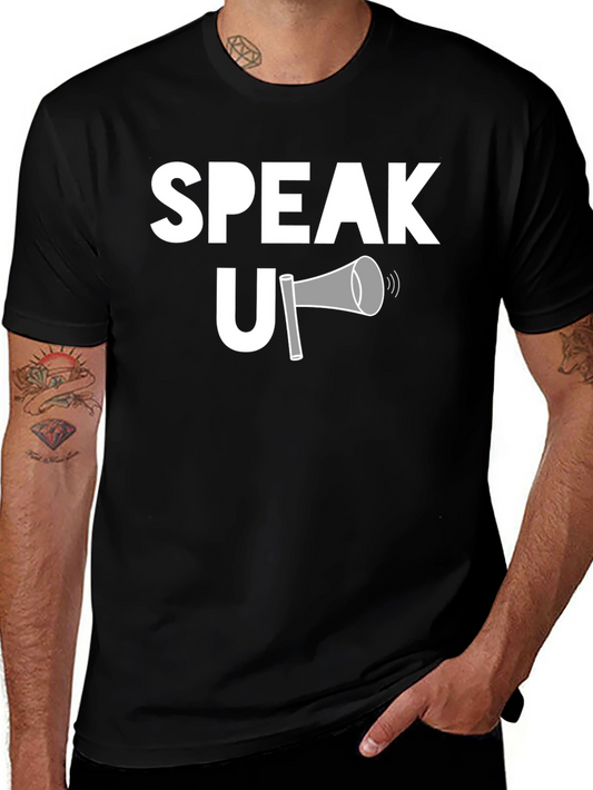 Speak Up Graphic T-Shirt - Black