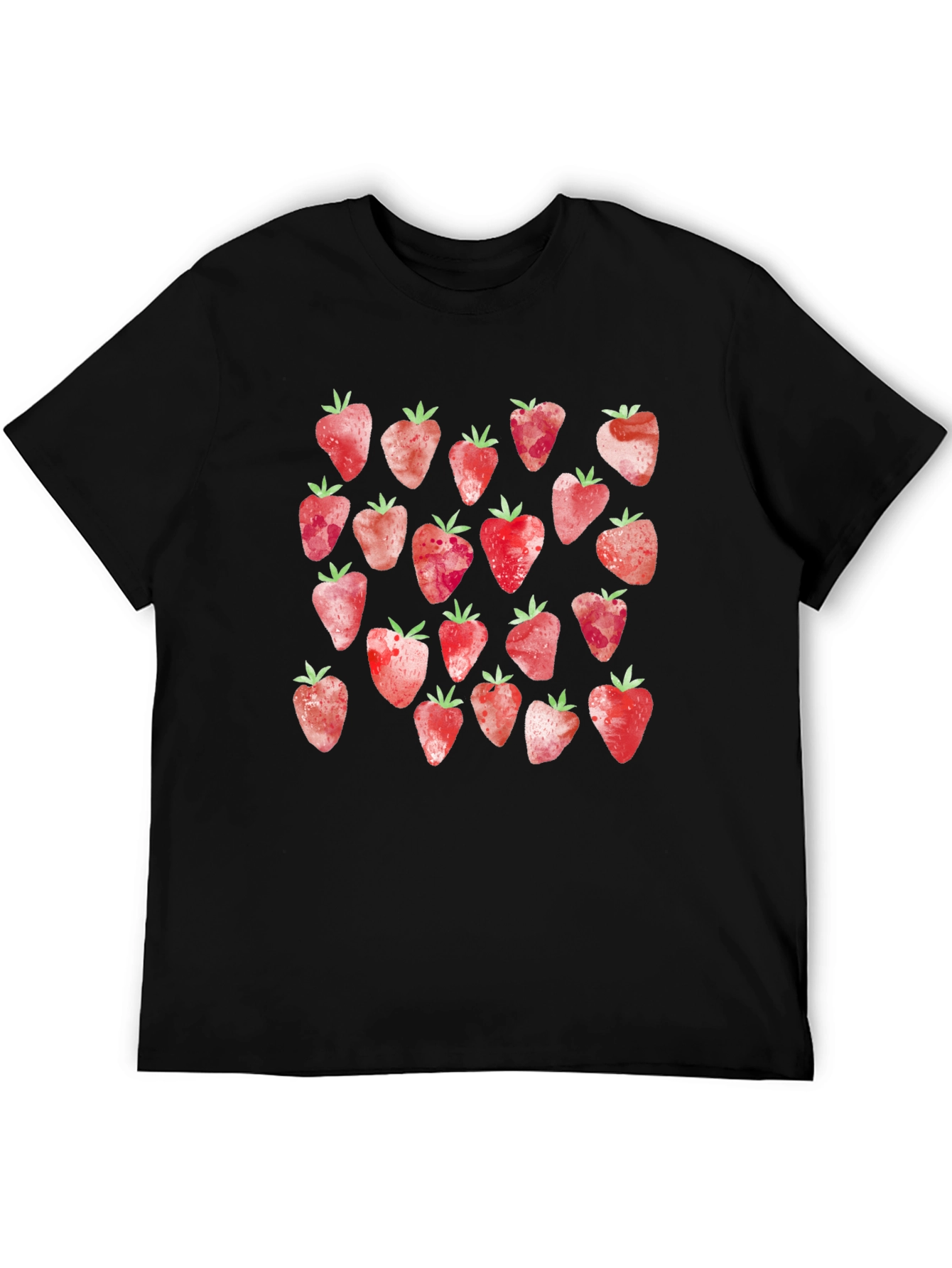 Strawberry Pattern T-Shirt - Cute Fruit Design