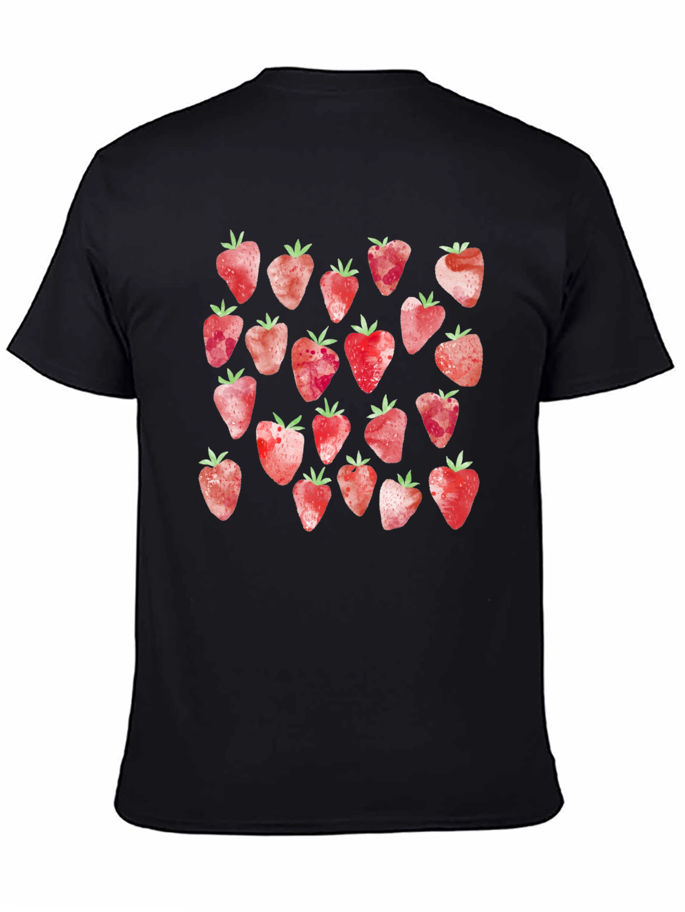 Strawberry Pattern T-Shirt - Cute Fruit Design