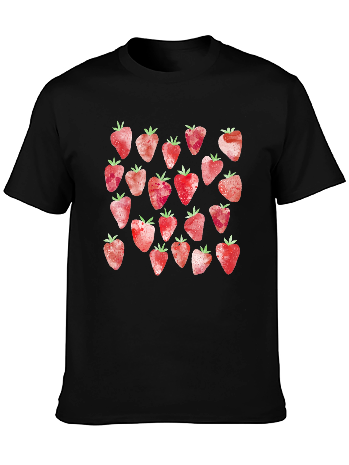 Strawberry Pattern T-Shirt - Cute Fruit Design