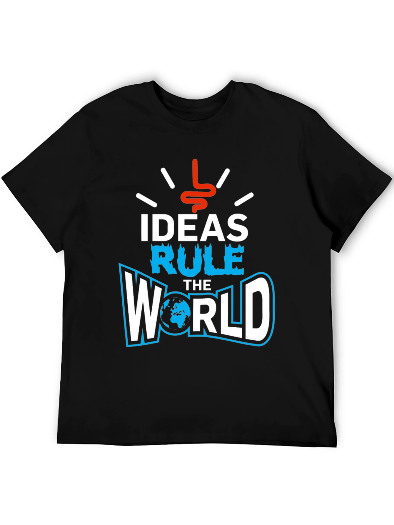 Ideas Rule the World Graphic T-Shirt - Black