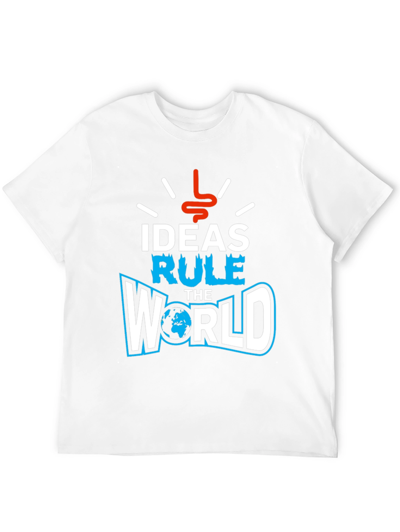 Ideas Rule the World Graphic T-Shirt - Black