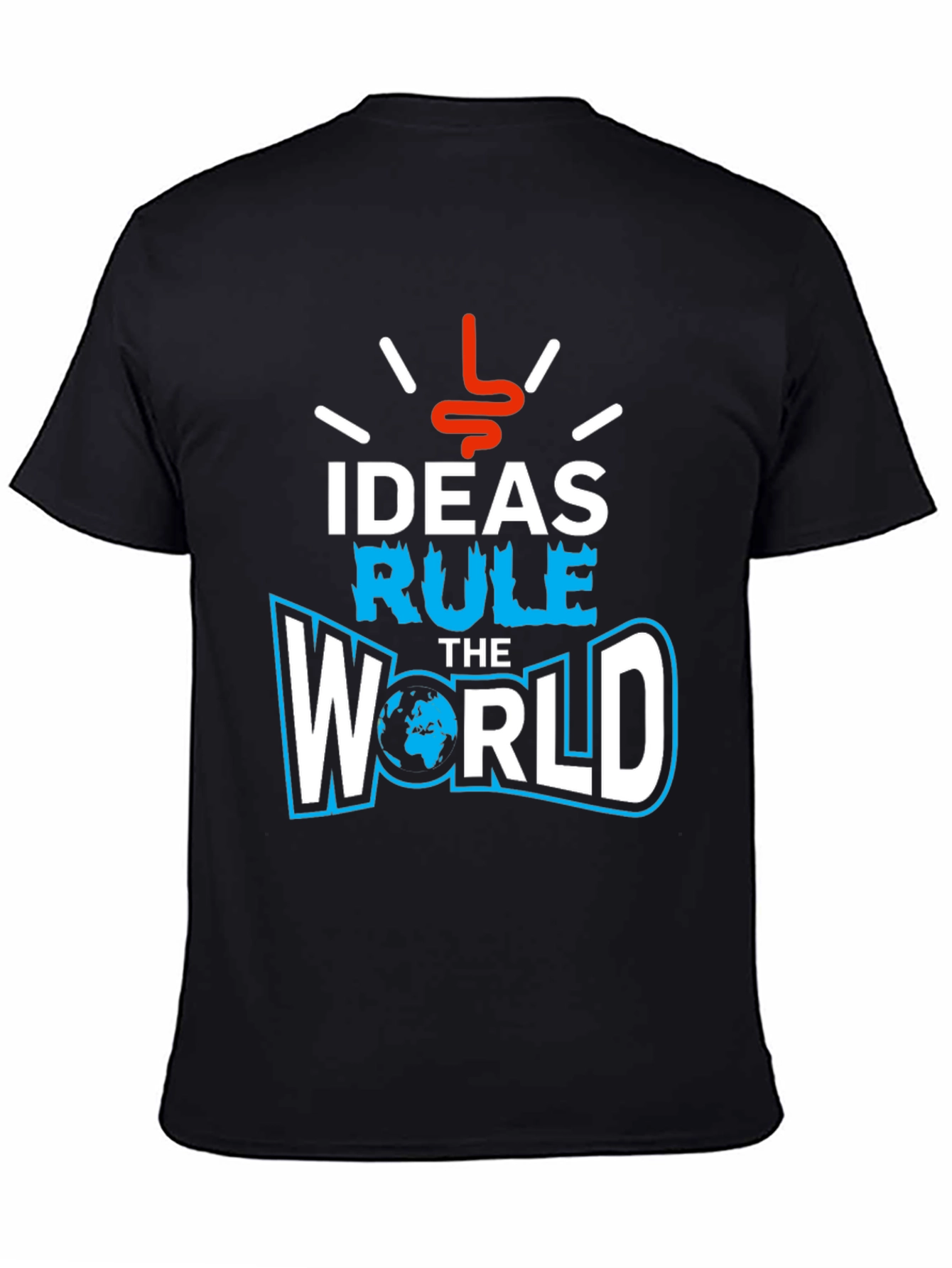 Ideas Rule the World Graphic T-Shirt - Black