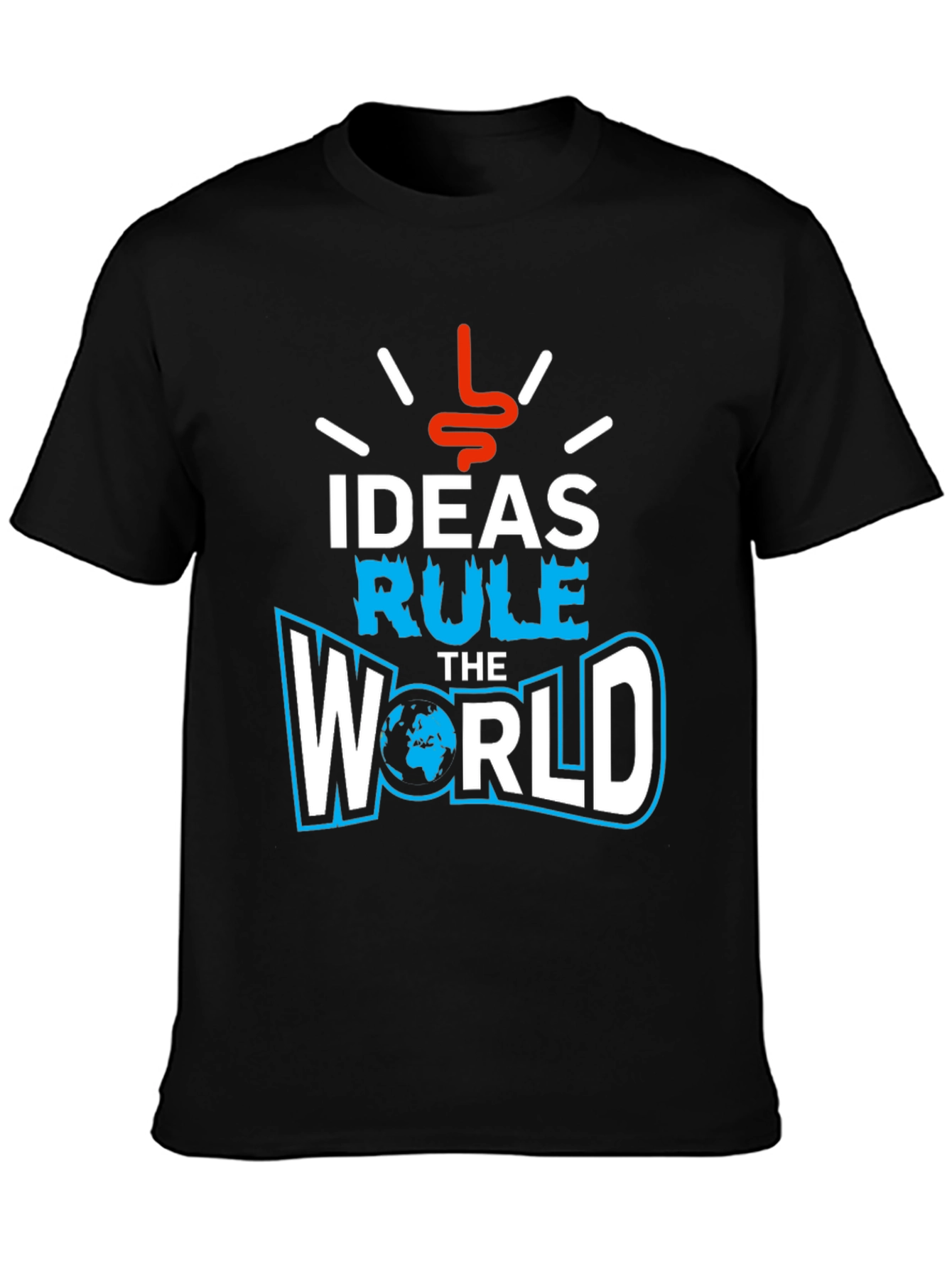 Ideas Rule the World Graphic T-Shirt - Black