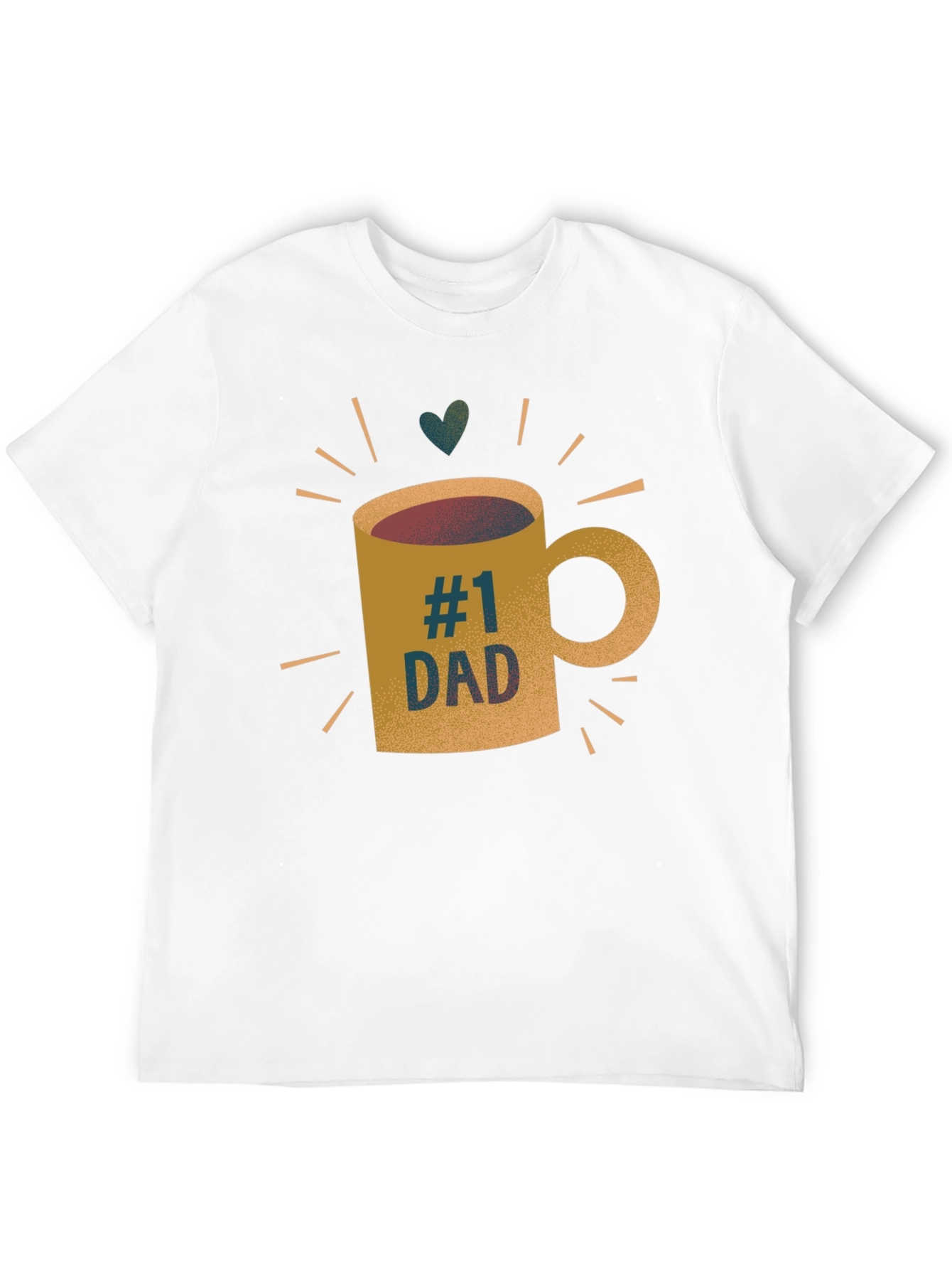 #1 Dad Coffee Mug Graphic T-Shirt - Black Tee