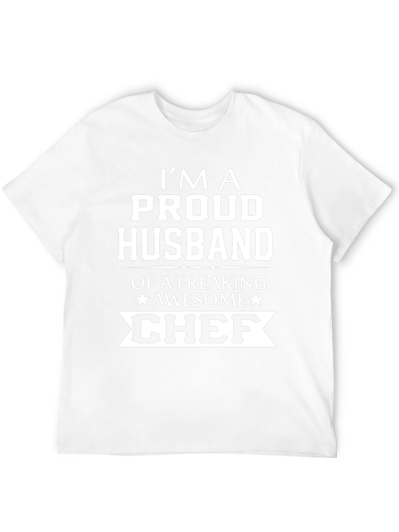Proud Husband of Awesome Chef Graphic Tee - Black
