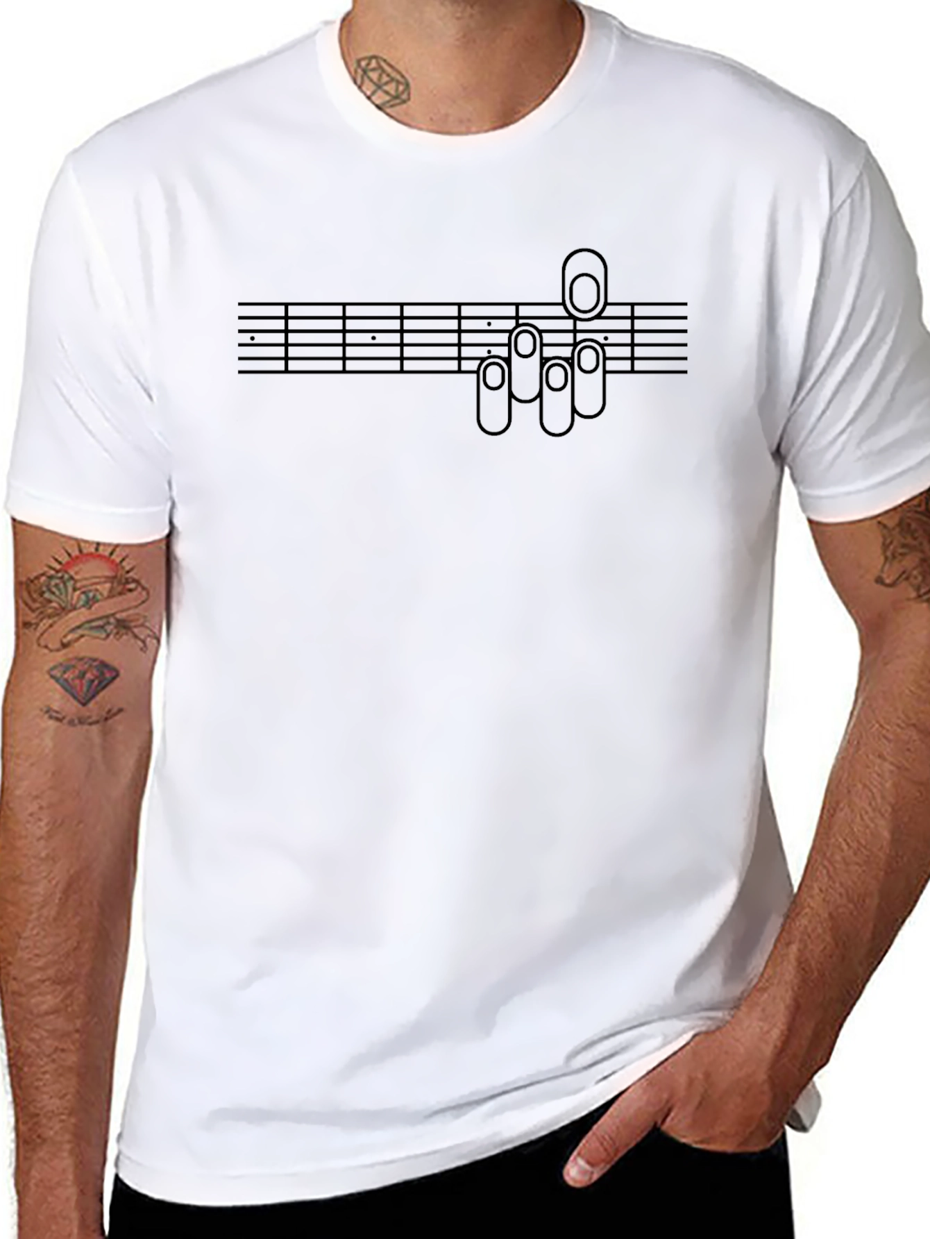 Guitar Chord T-Shirt: Black