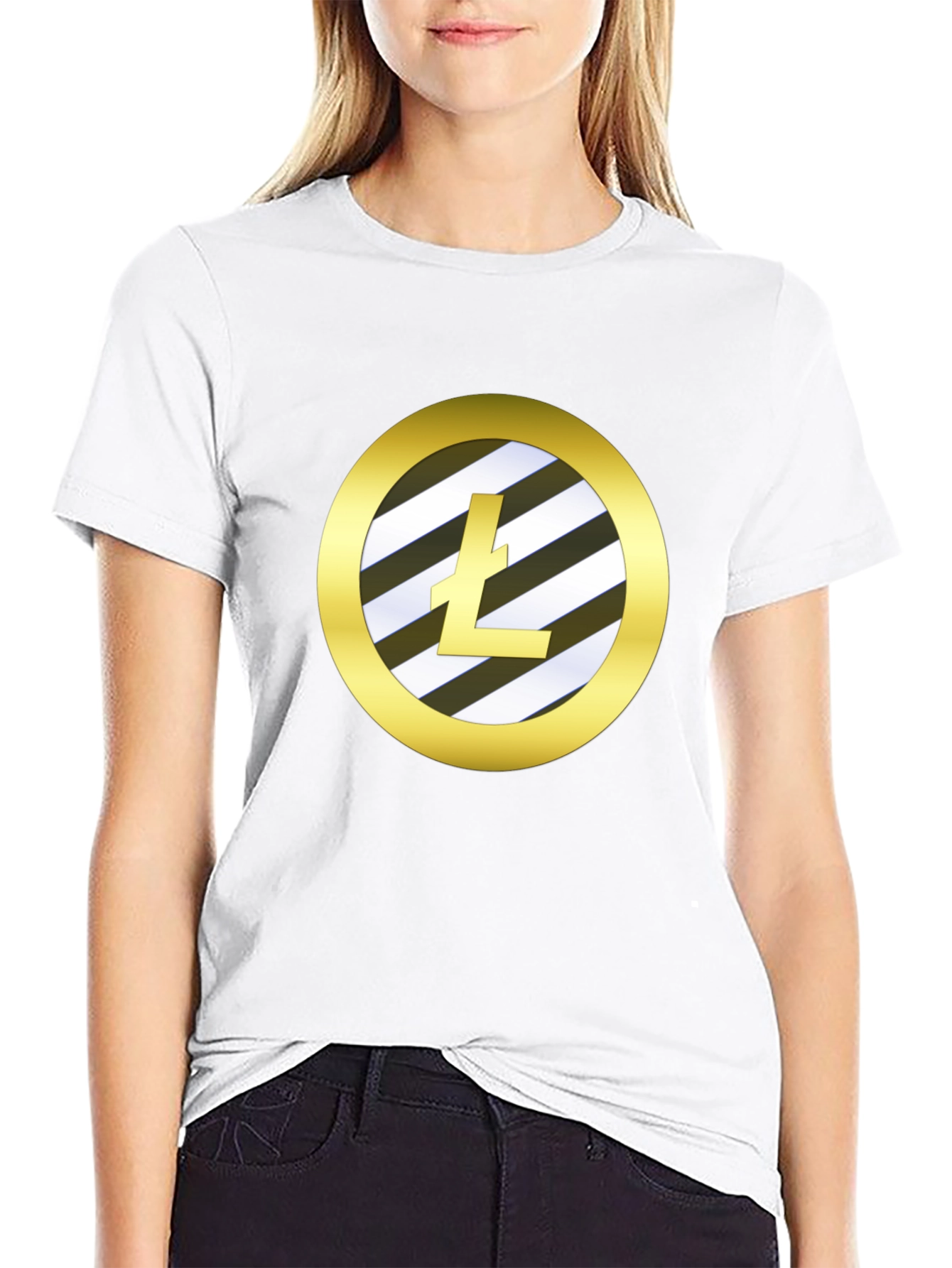 Litecoin Logo Black T-Shirt Crypto Fan Apparel