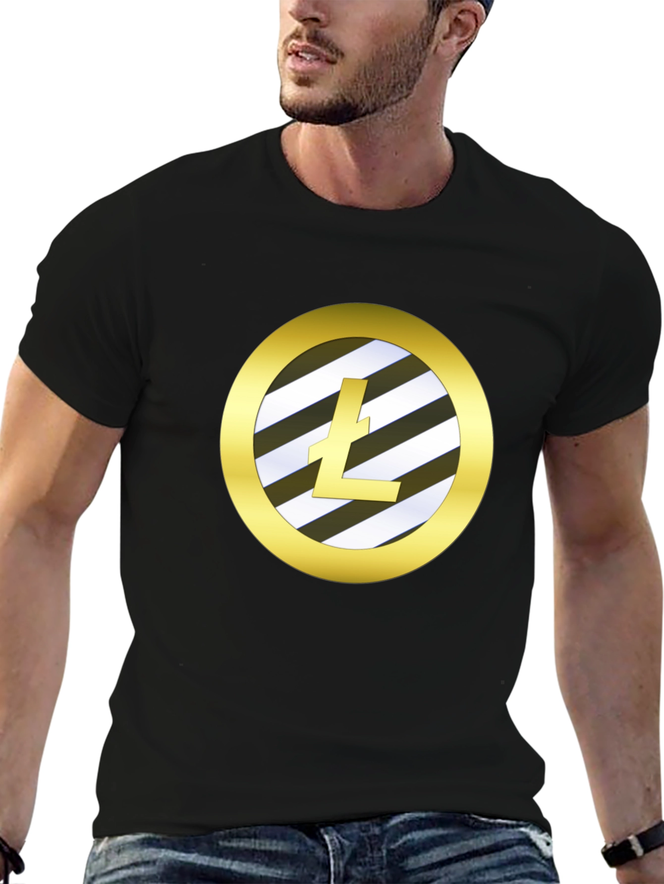 Litecoin Logo Black T-Shirt Crypto Fan Apparel